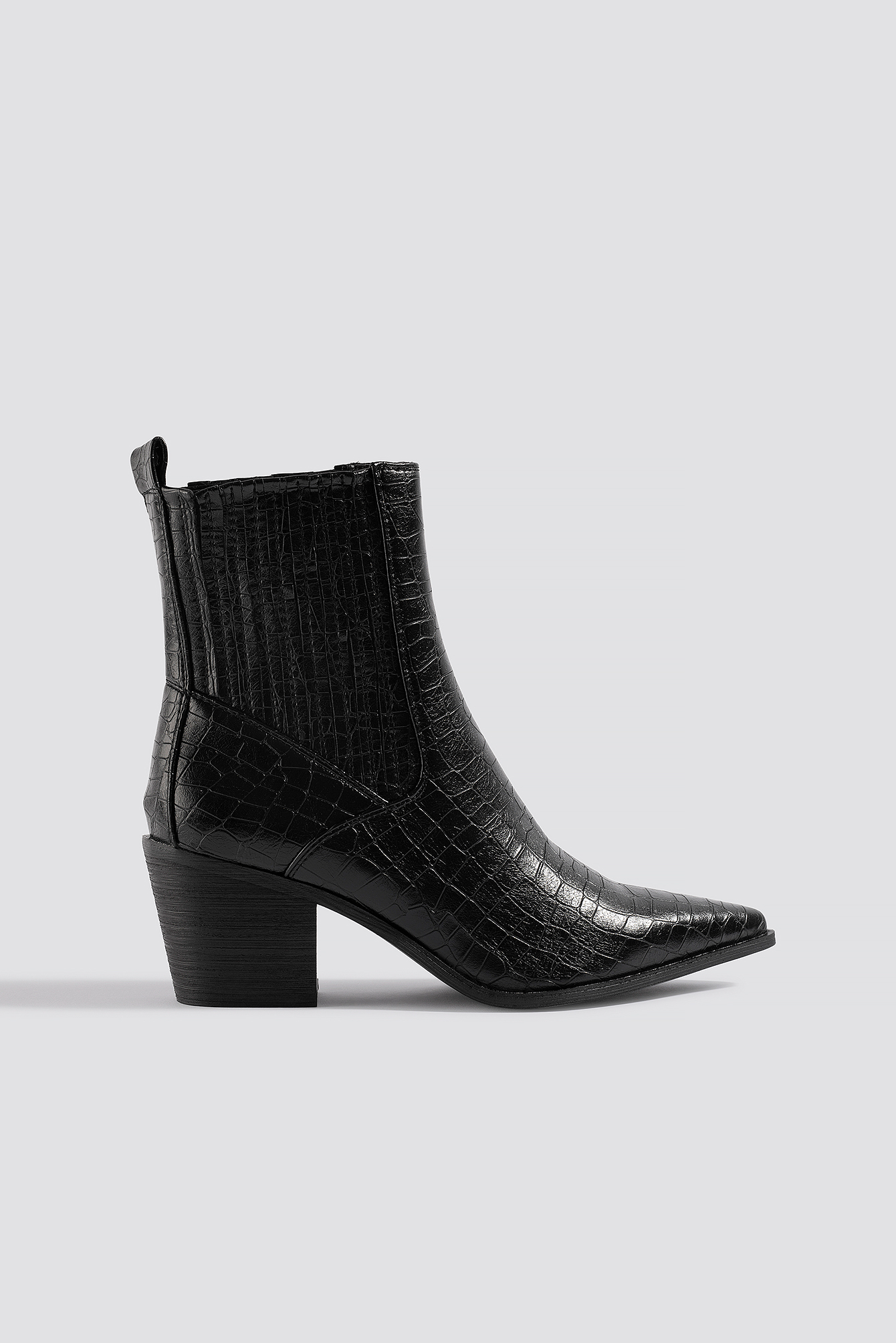 Rocco Ankle Boot Black Croc Pu