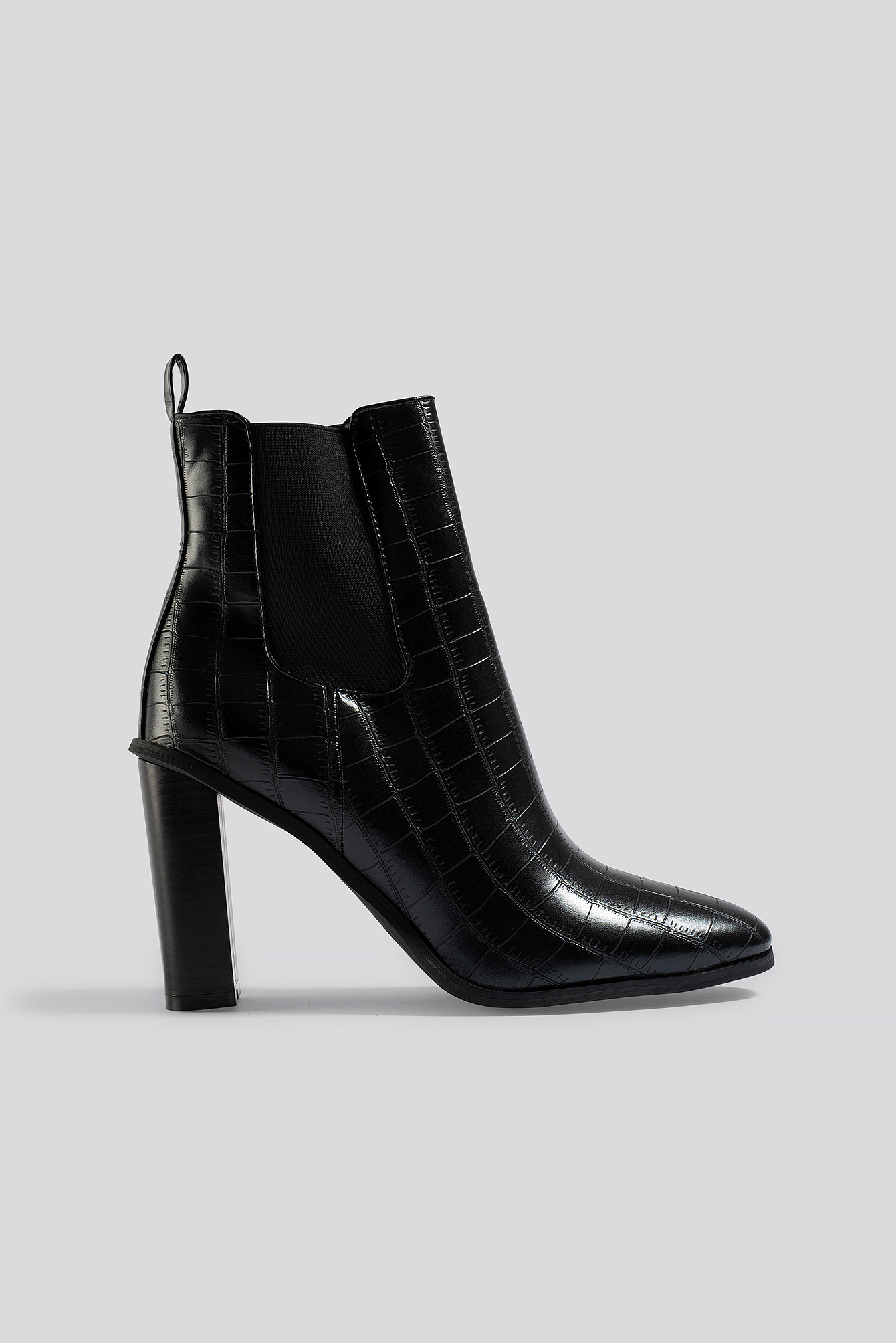 Scarlette Ankle Boots Black Croc Pu