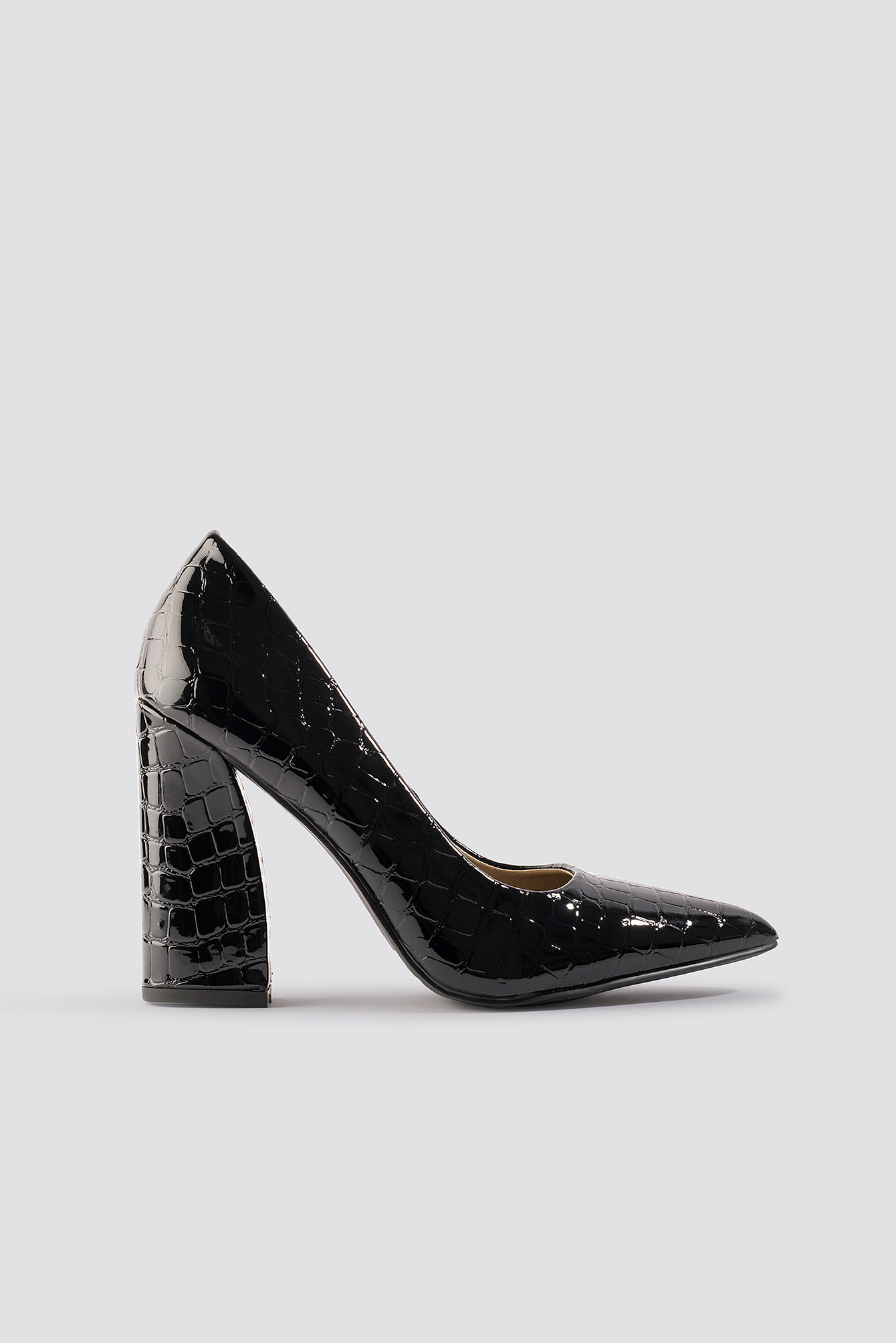 Yana Pumps Black Croc Pu