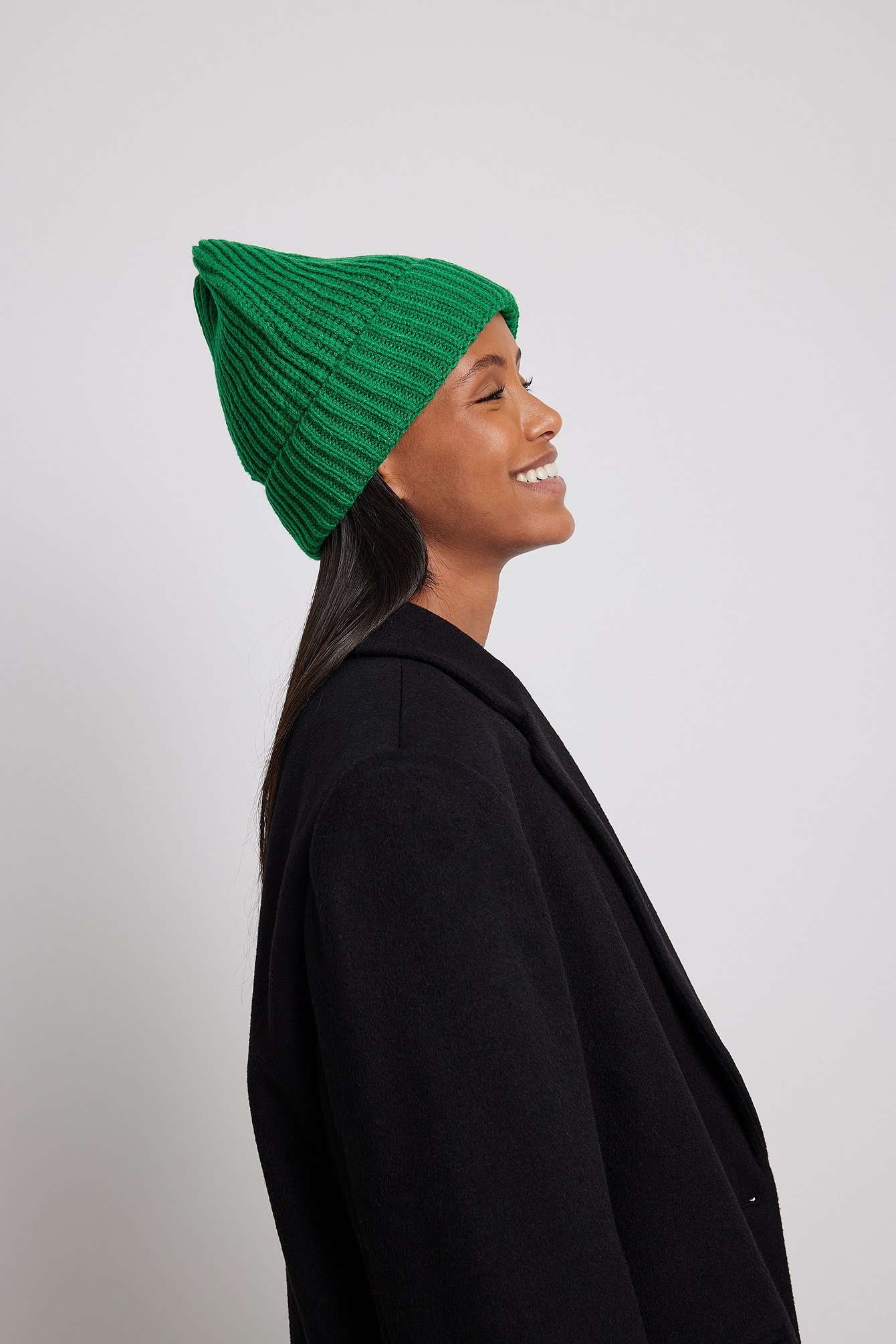 Strong Green Basic Knitted Beanie