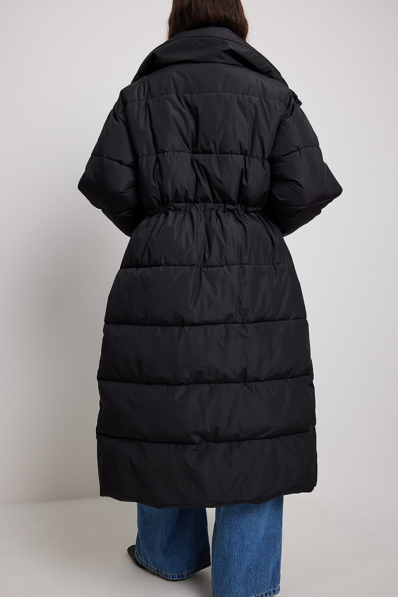 long black padded jacket