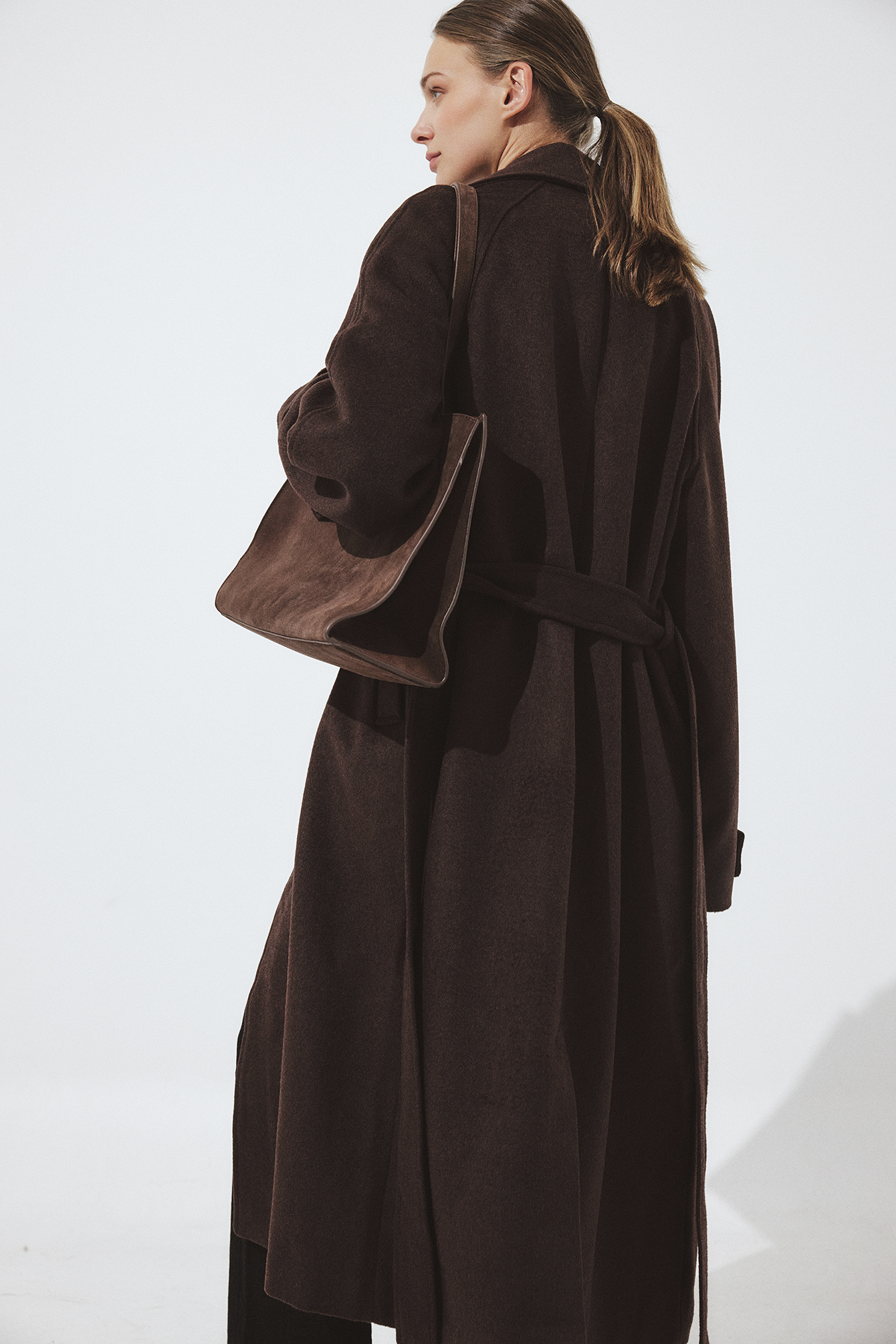 Wool Blend Oversized Coat Brown | NA-KD