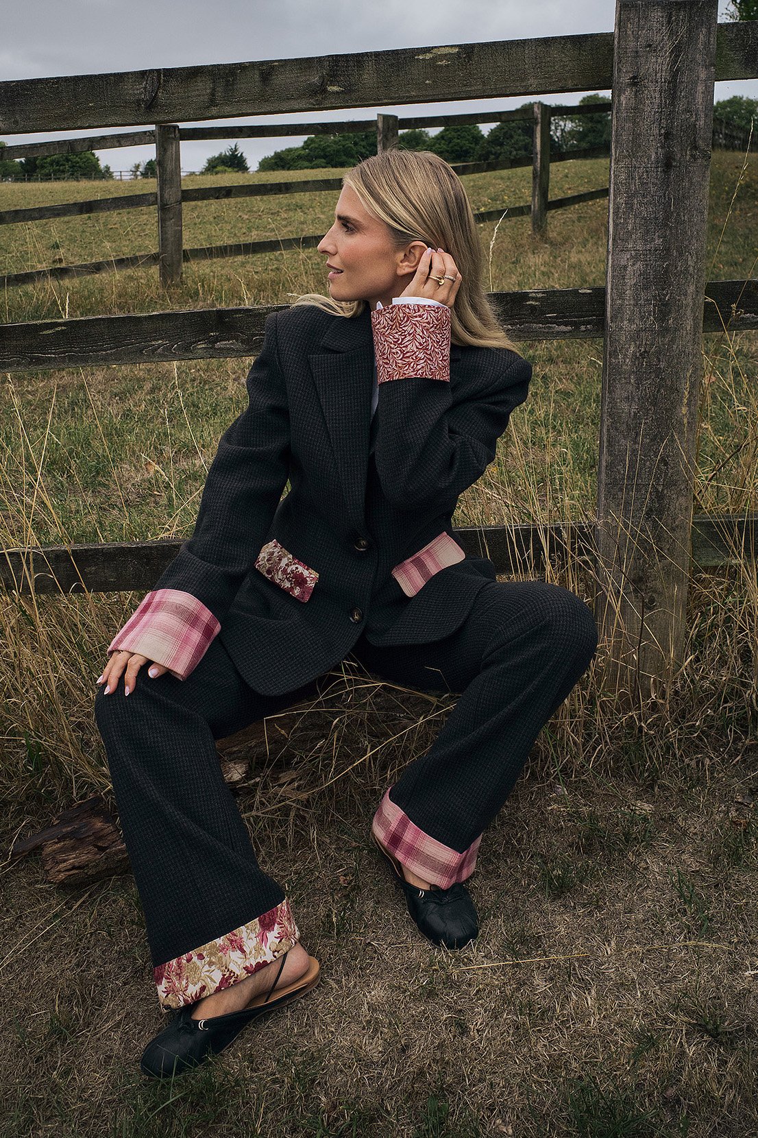Olivia TPS x NA-KD Regular fit blazer med rutiga detaljer - Blazers - Brun,CheckeRöd - EU 38 - NA-KD / NAKD
