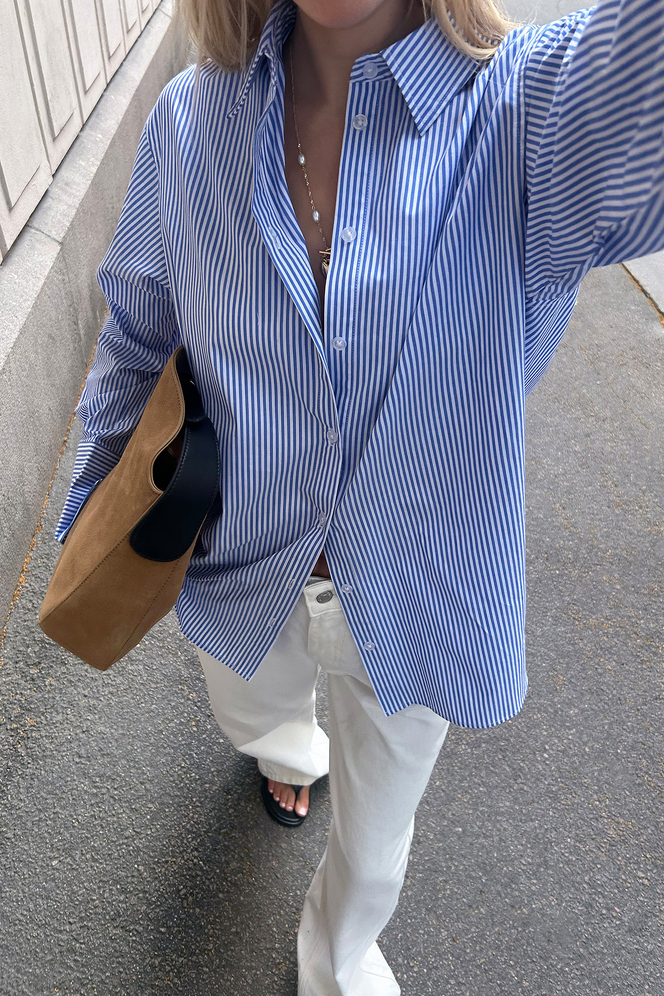 NA-KD Lässiges Baumwollhemd - Urlaubskleidung - Stripe - EU 38 - NA-KD / NAKD