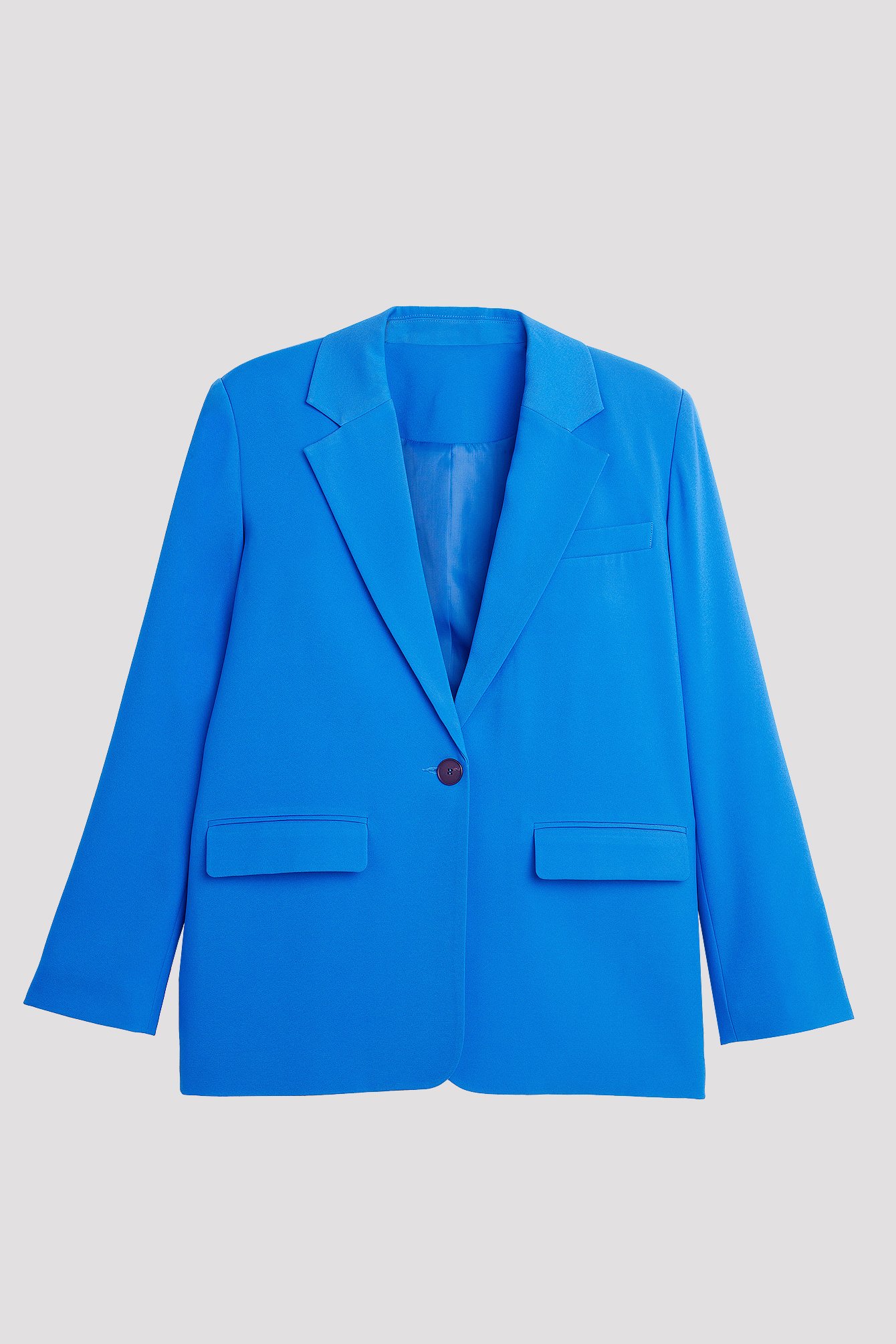 Cobalt Blue Avslappnad oversized blazer