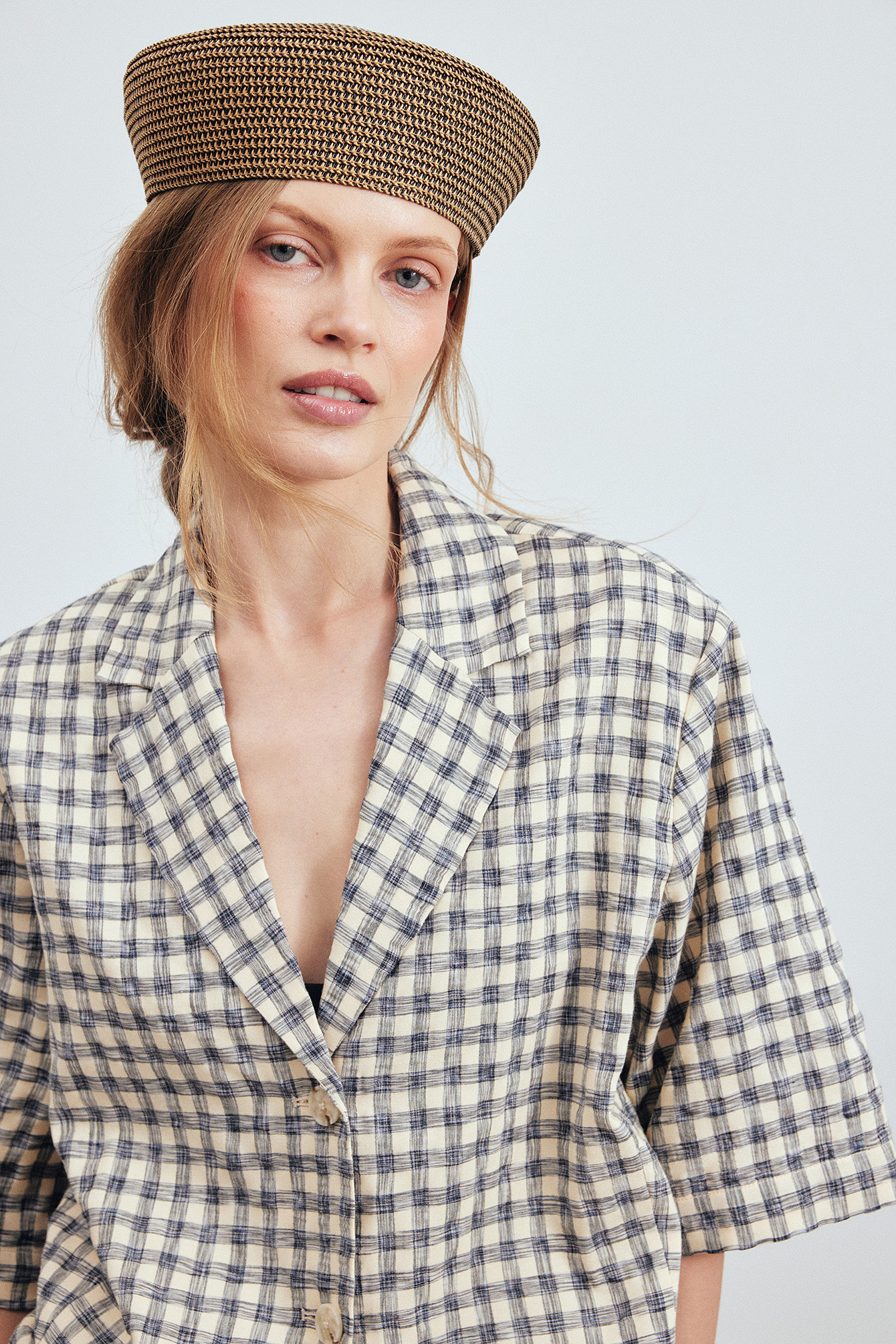 Relaxte T-shirt blazer - Zomerset - Geruit - EU 32 - NA-KD / NAKD