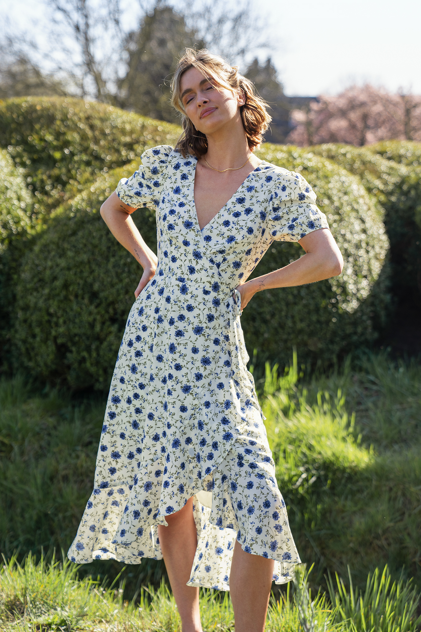 flouncy midi dress Flounce Bustier Midi Dress
