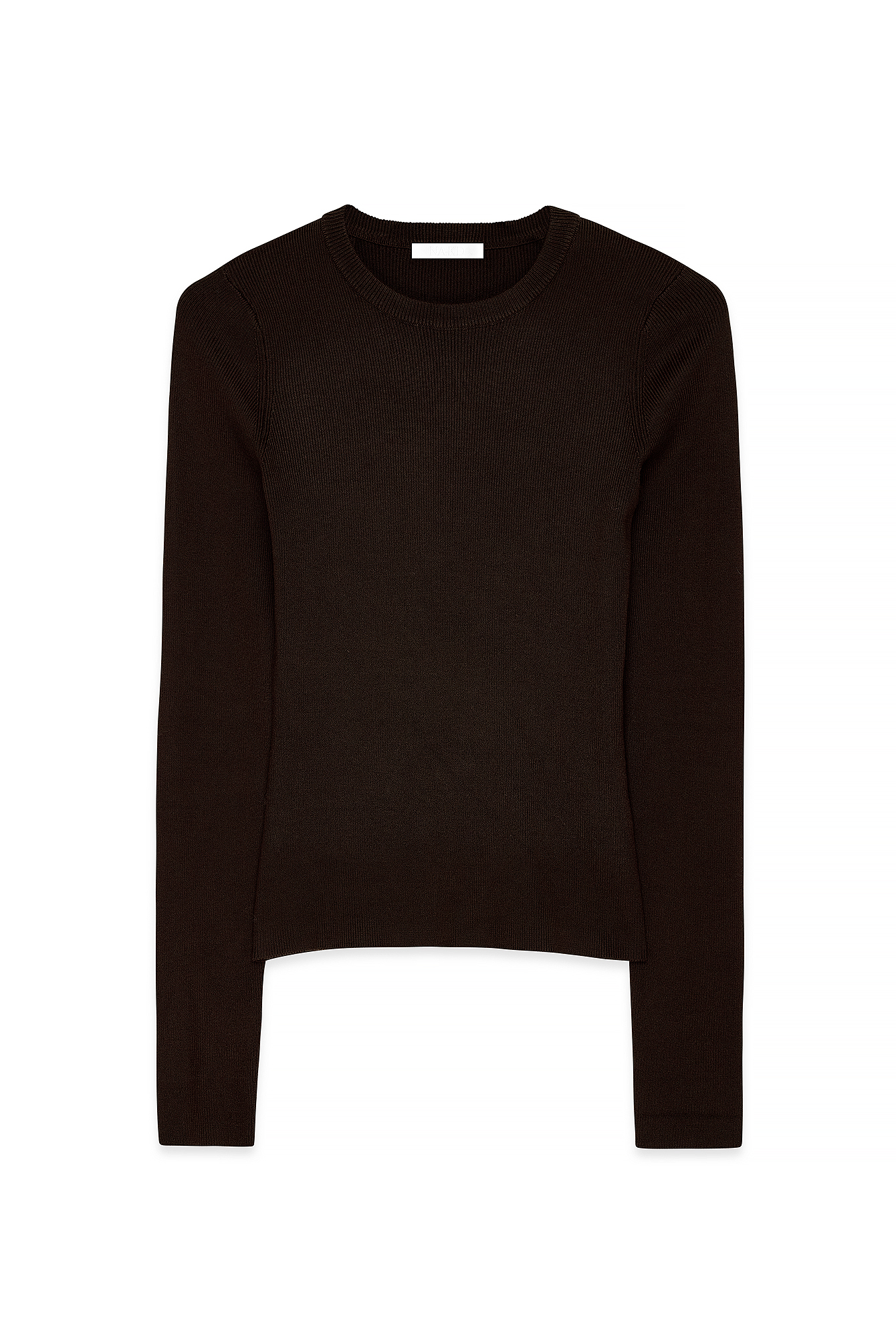 Ribbed Knitted Round Neck Top Black | NA-KD