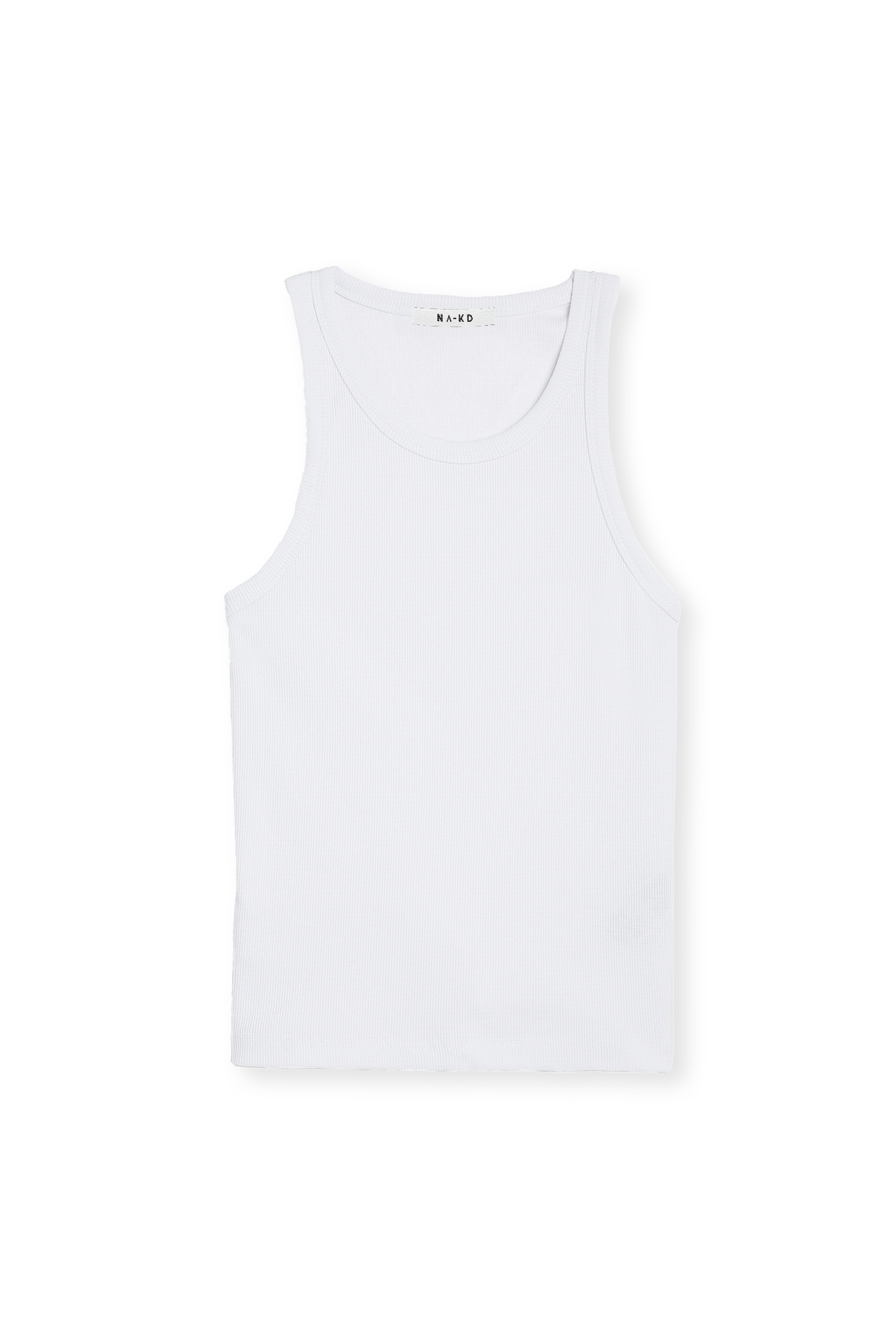 Ribbed Tank White | NA-KD