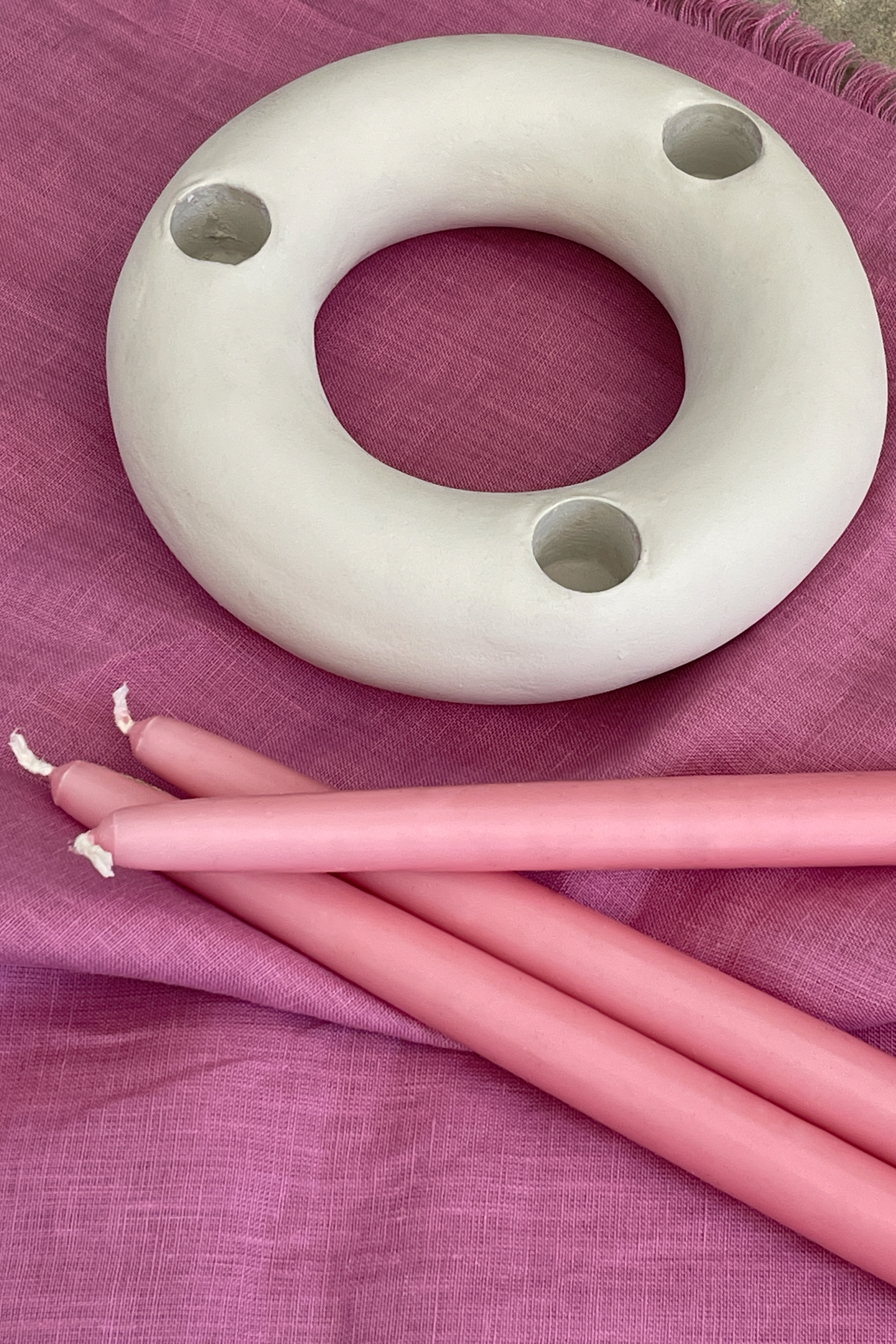 Ring Candle Holder Offwhite