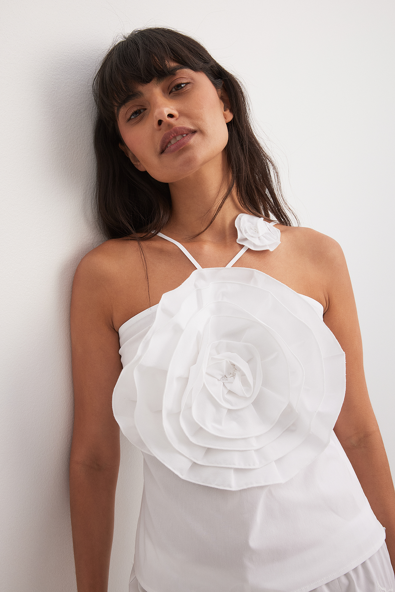 Chloé Schuterman x NA-KD Top met detail aan de voorkant - Hemdjes - Wit - EU 38 - NA-KD / NAKD
