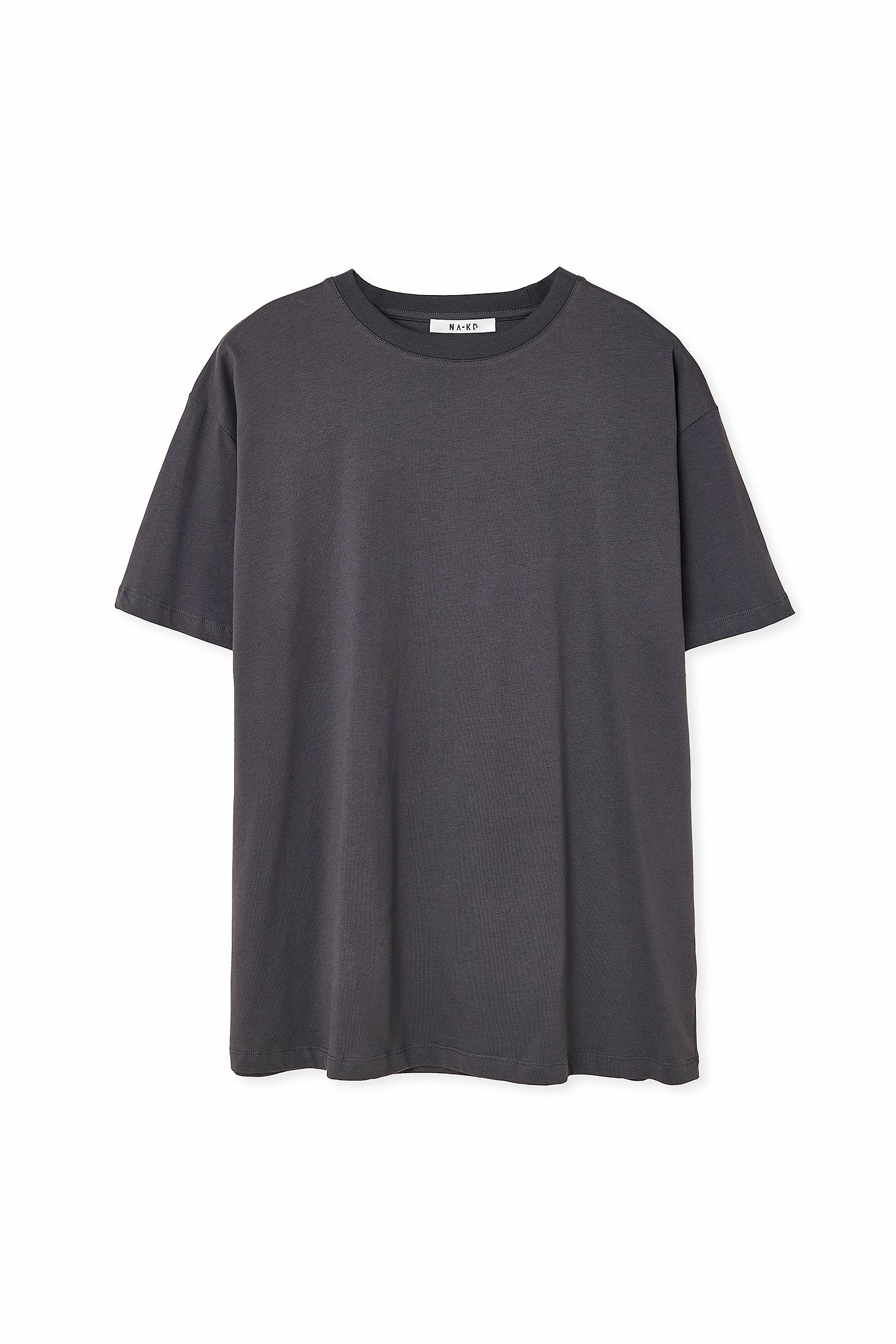NA-KD Basic Tee-shirt surdimensionné - - Gris - X-Small - NA-KD / NAKD