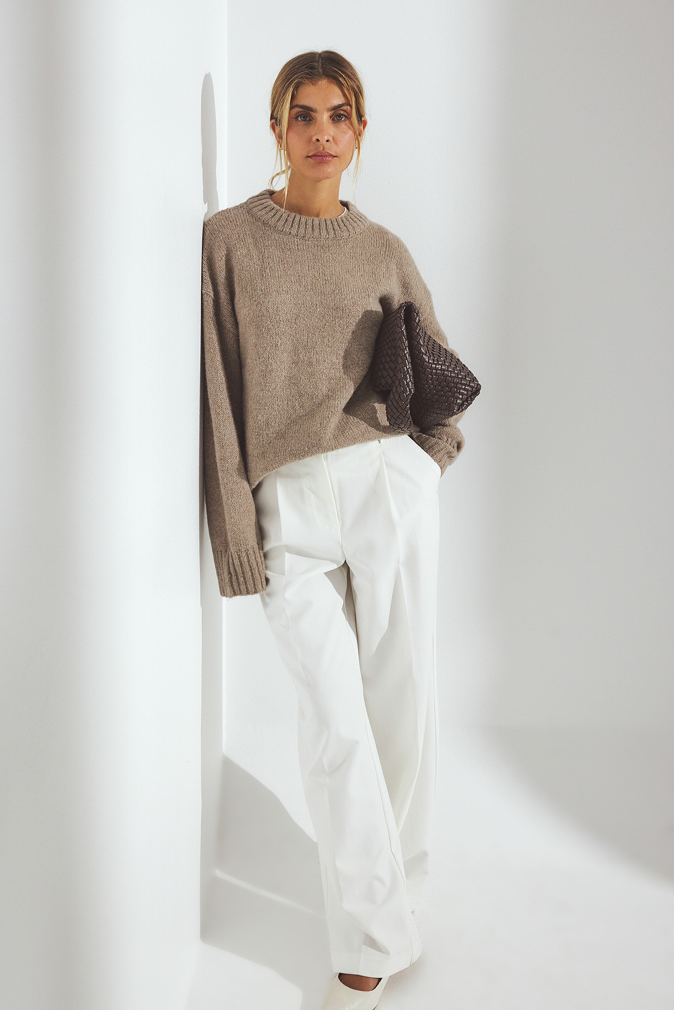 Wool blend knitted sweater