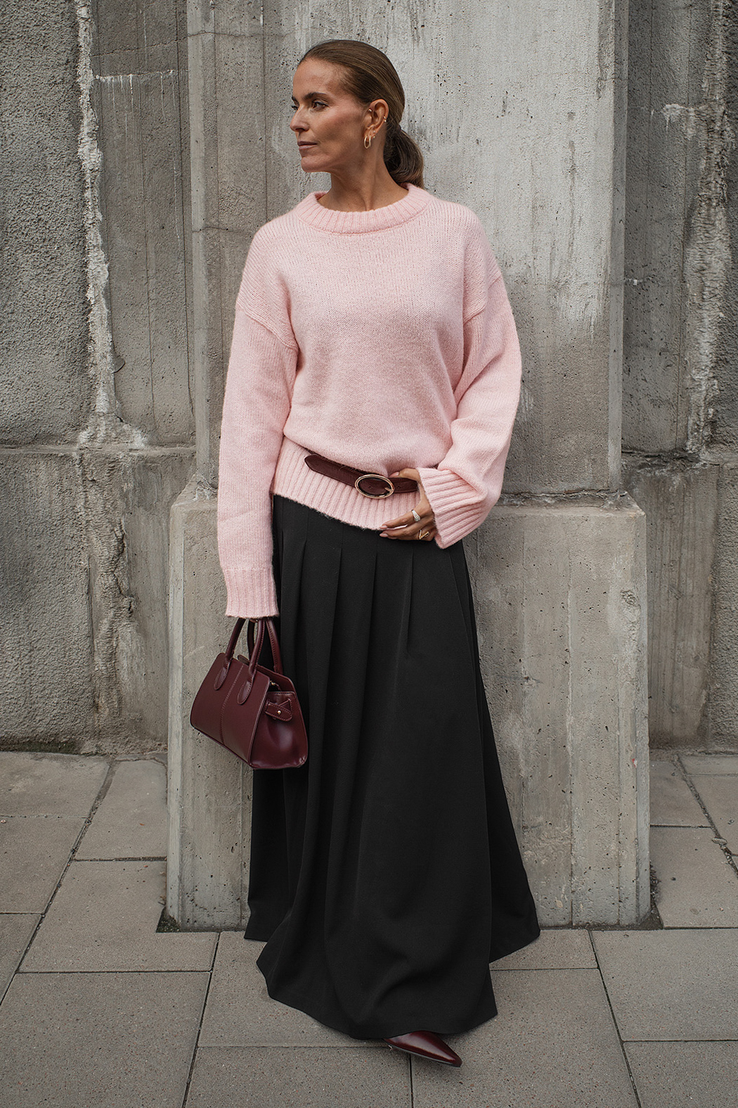 Pull en maille de laine mélangée à encolure ronde - Pulls - Rose - XS - NA-KD / NAKD
