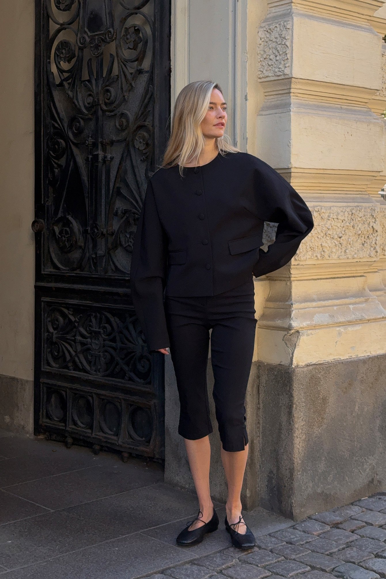 NA-KD Kort kavaj med rundad ärm - Blazers - Svart - EU 44 - NA-KD / NAKD