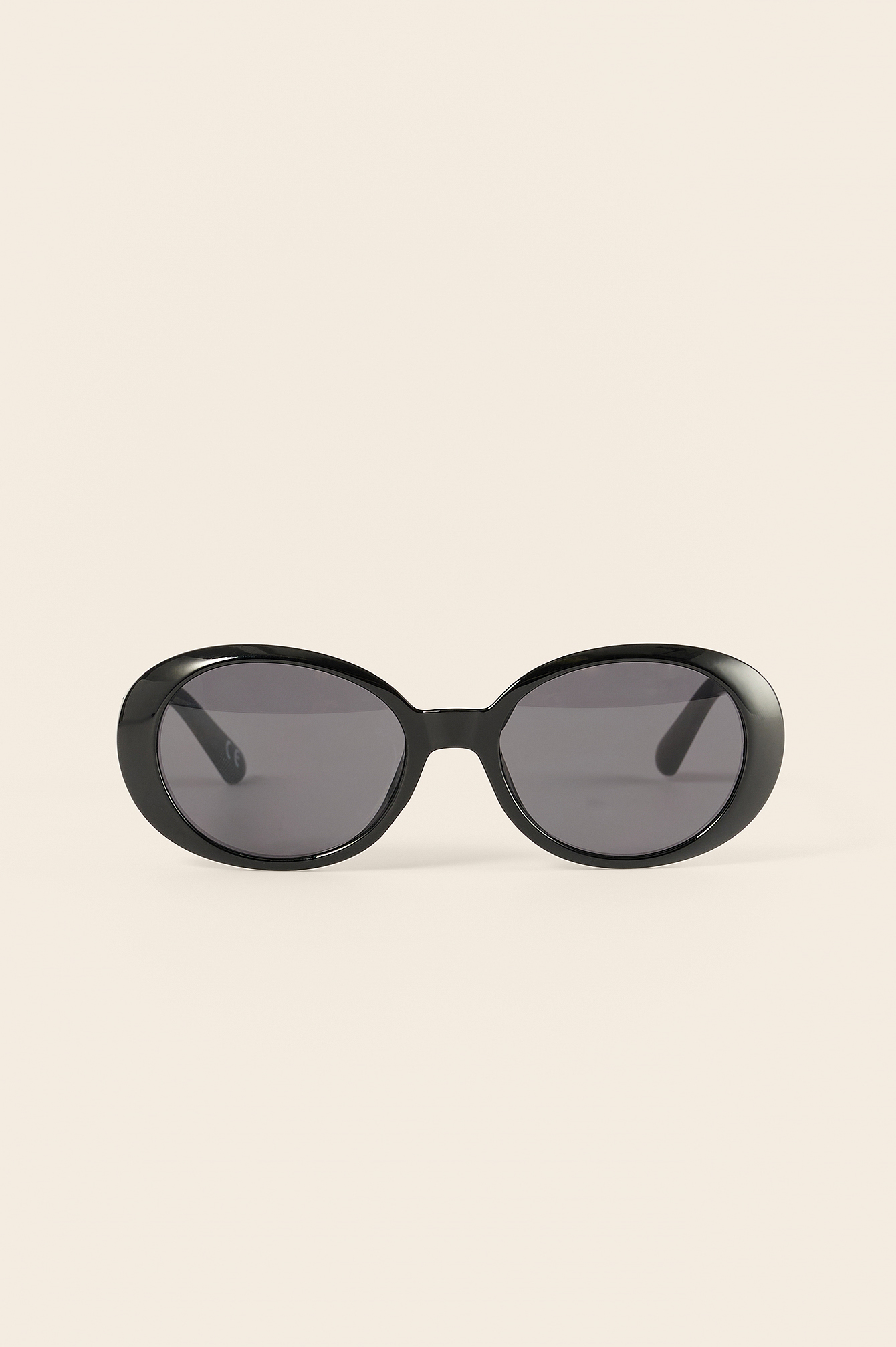 Accessoires Sonnenbrillen runde Sonnenbrillen Zoppini runde Sonnenbrille schwarz Motivdruck Casual-Look 