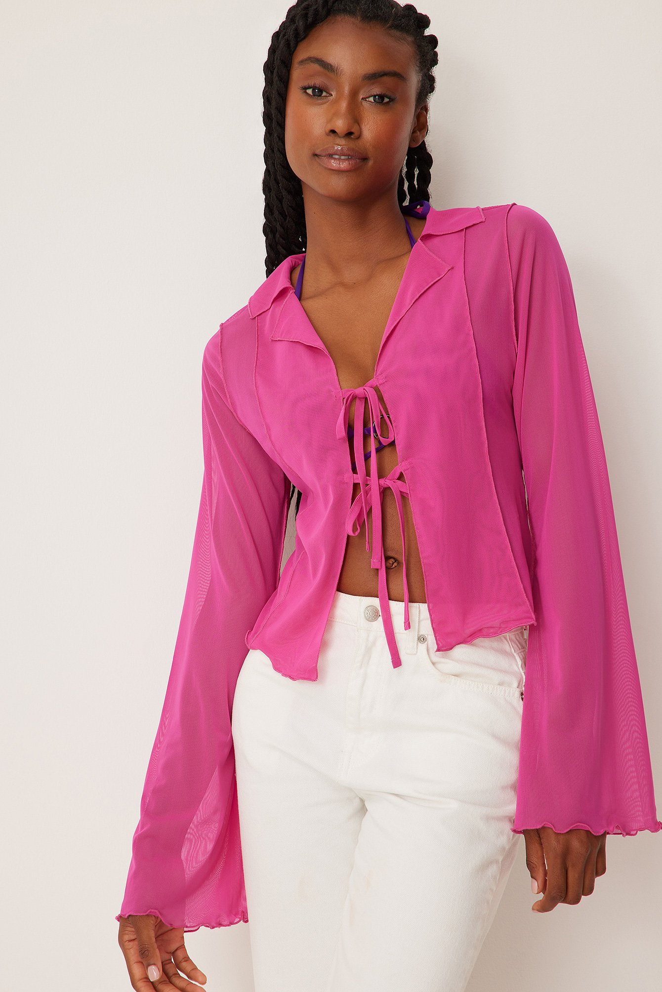 Pink Blouse met ruches