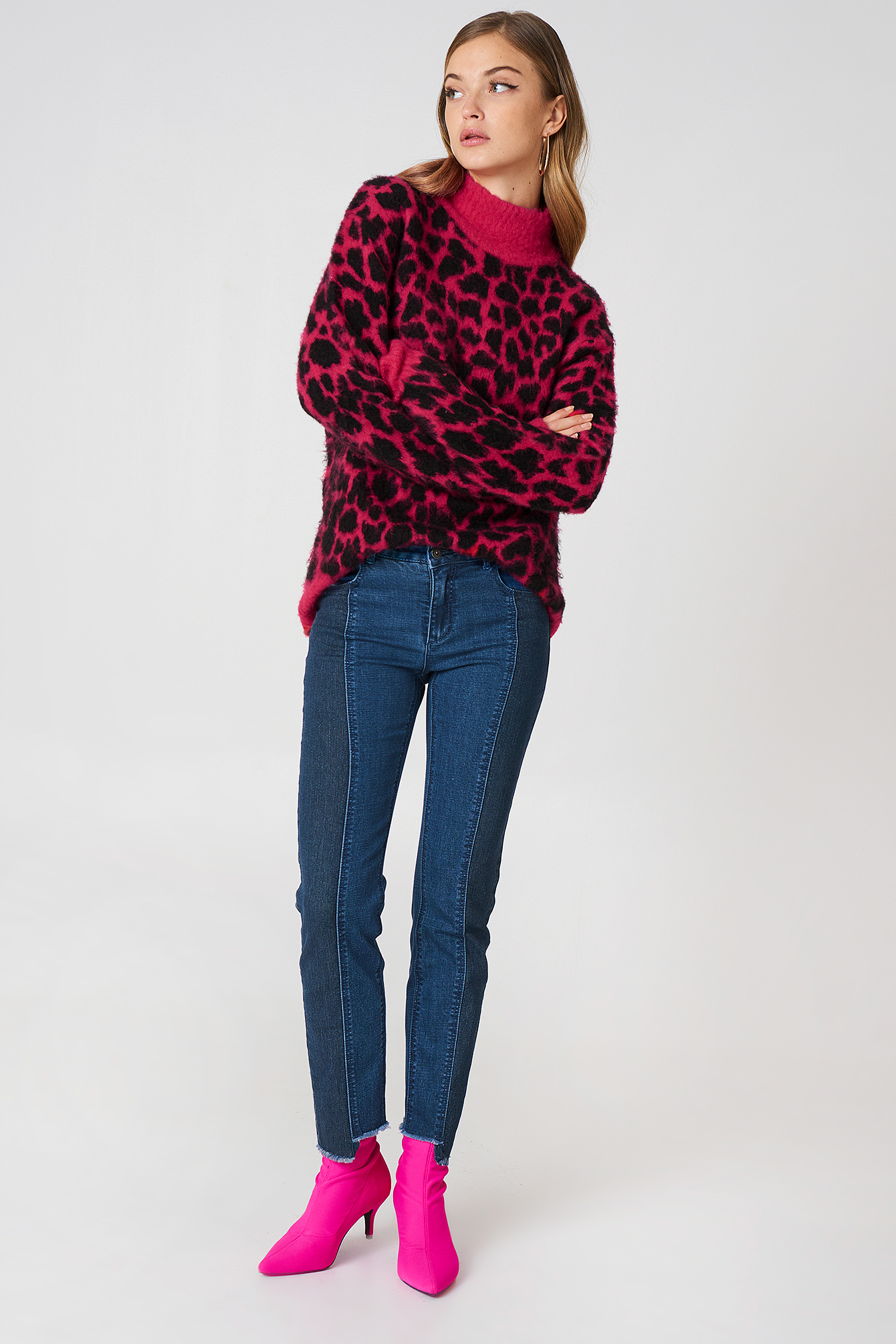 Hanne Two Toned Jeans Blue Dark Wash