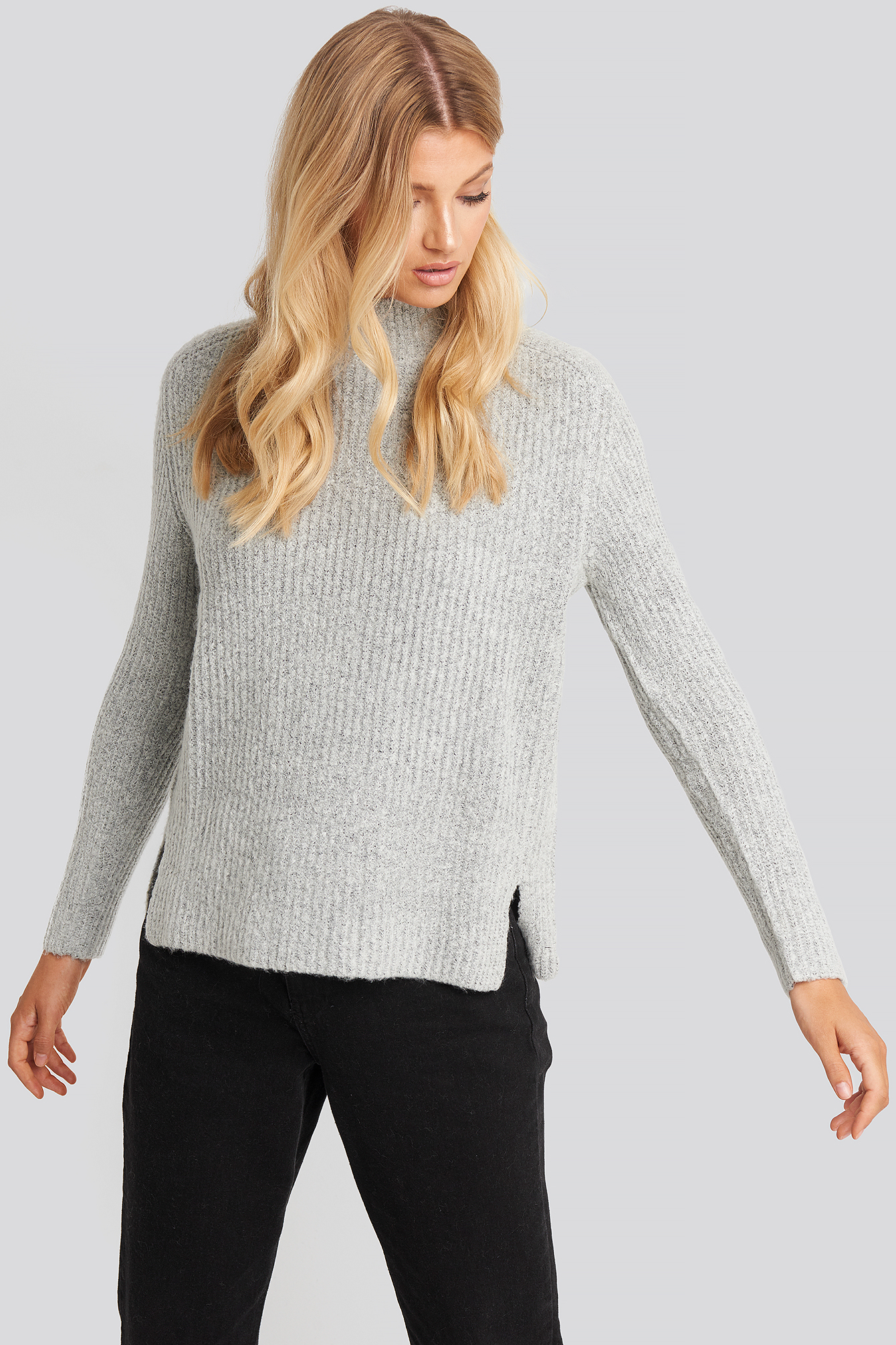 Marielle knit Lt Greymelange