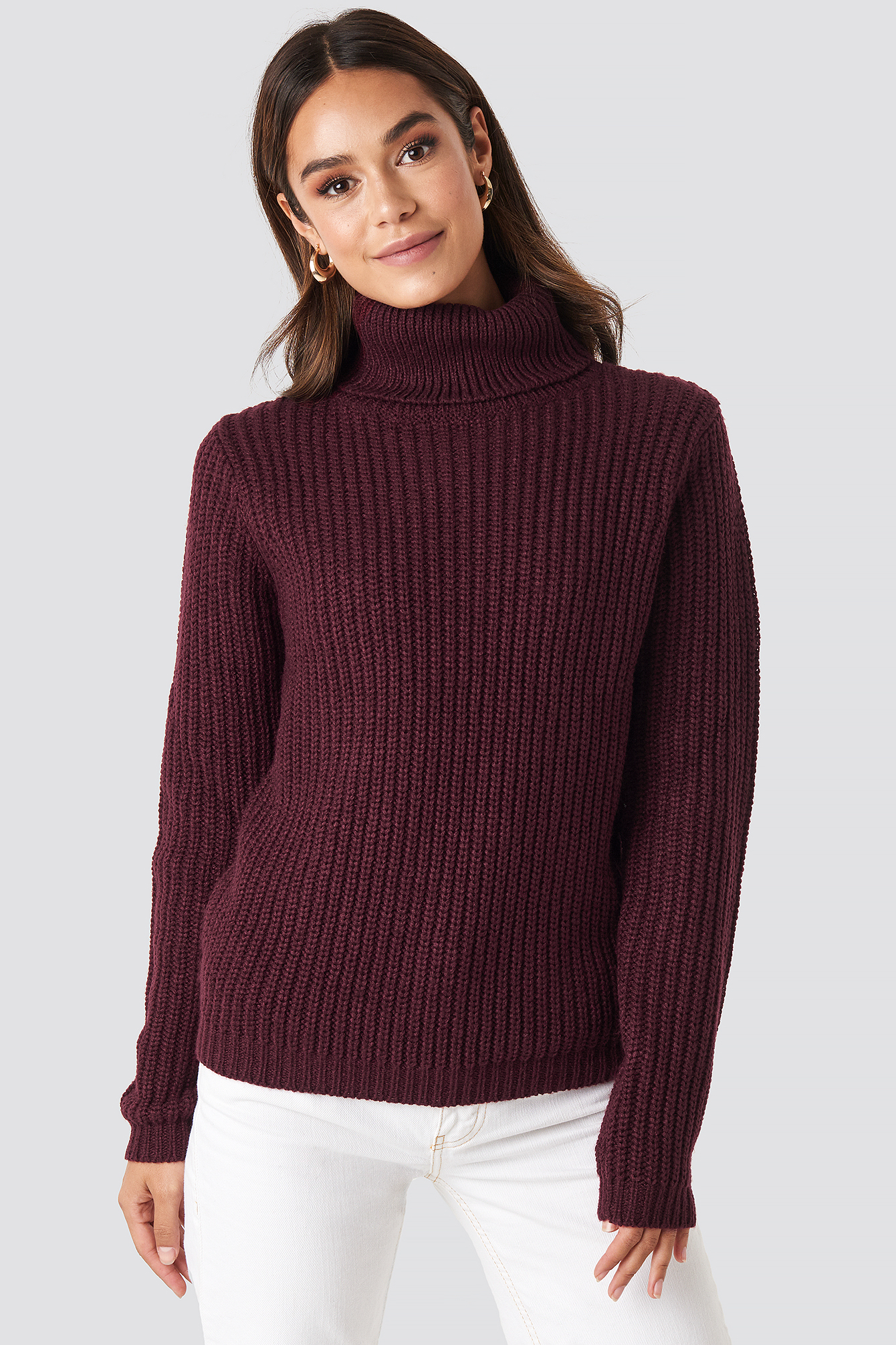 Tinelle Rollneck Knit Wine Red