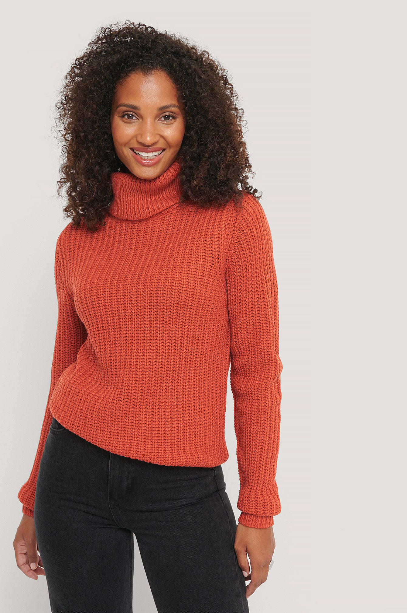 Rust Tinelle Roll Knit