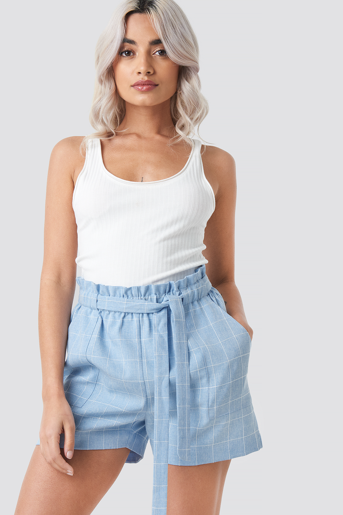 Check Shorts Blue Check