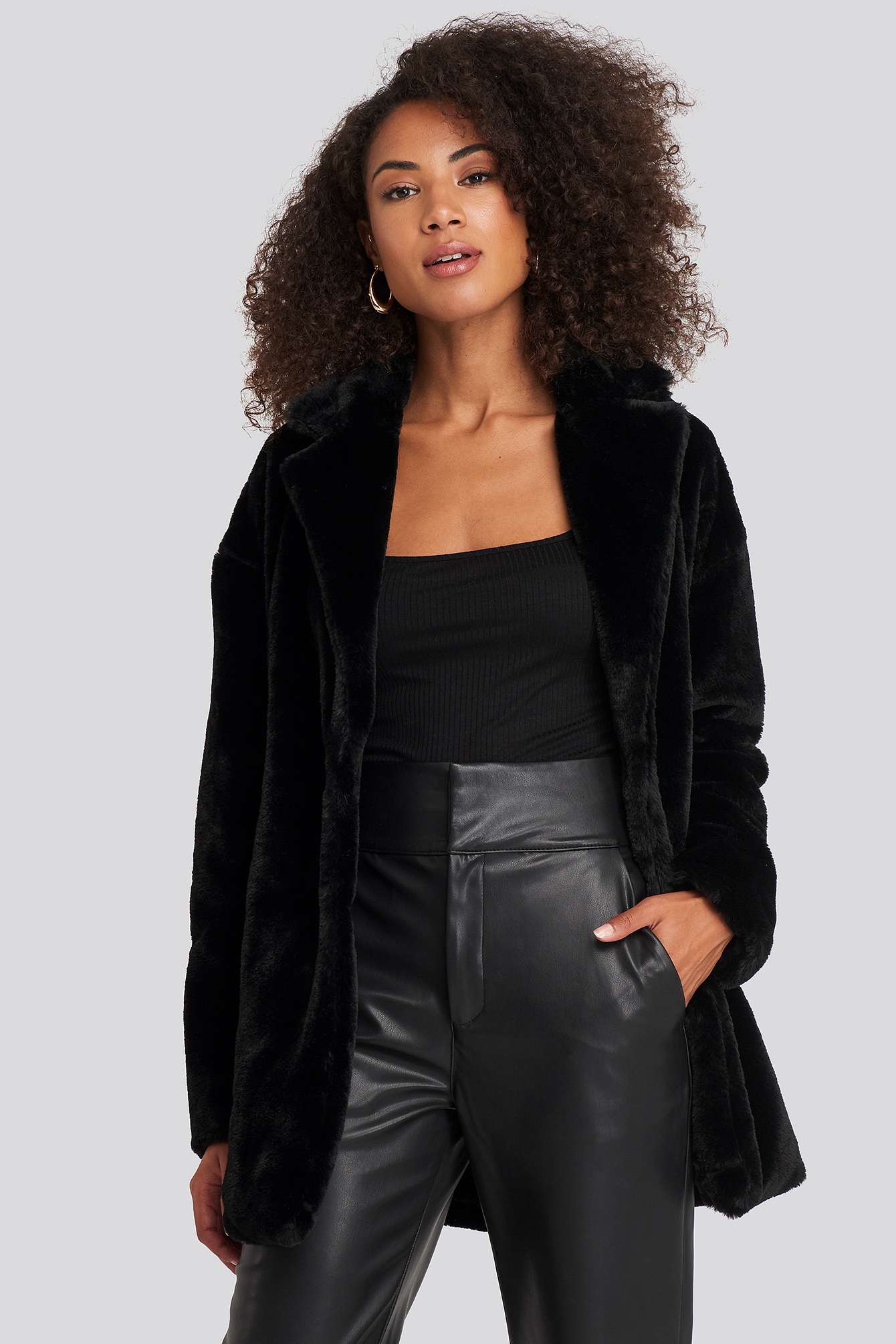 Tyra Faux Fur Jacket Black