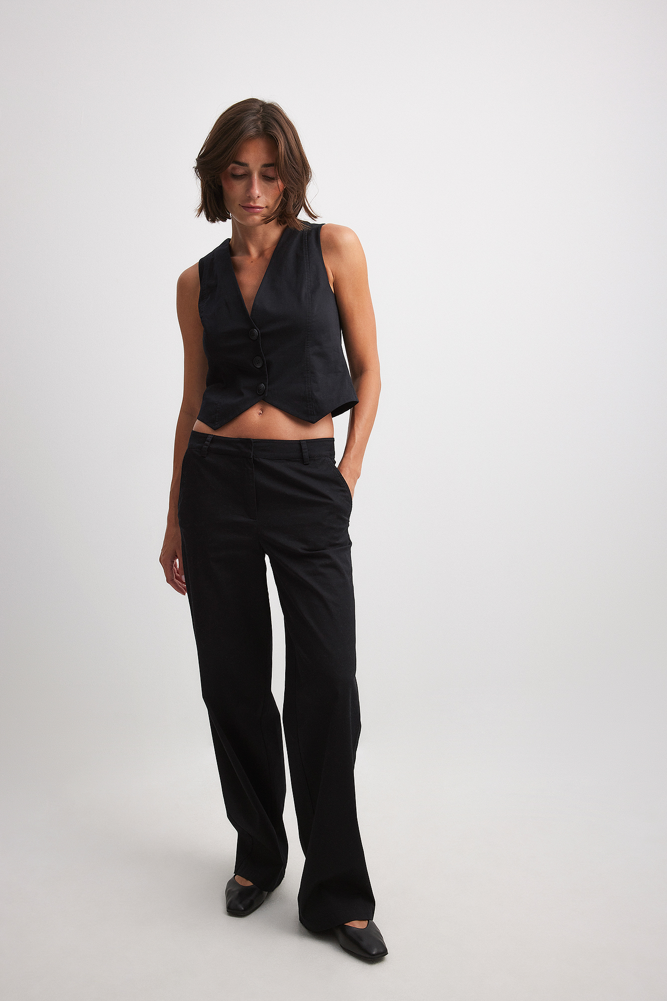 Josefine HJ x NA-KD Safari Trousers - Work Trousers - Black - EU 42 - NA-KD / NAKD