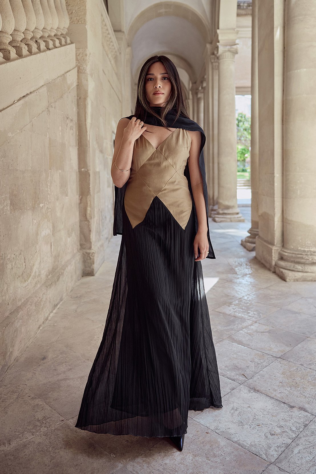 Satin Flowy Maxi Dress Multicolor | NA-KD Satin Flowy Maxi Dress Multicolor | NA-KD