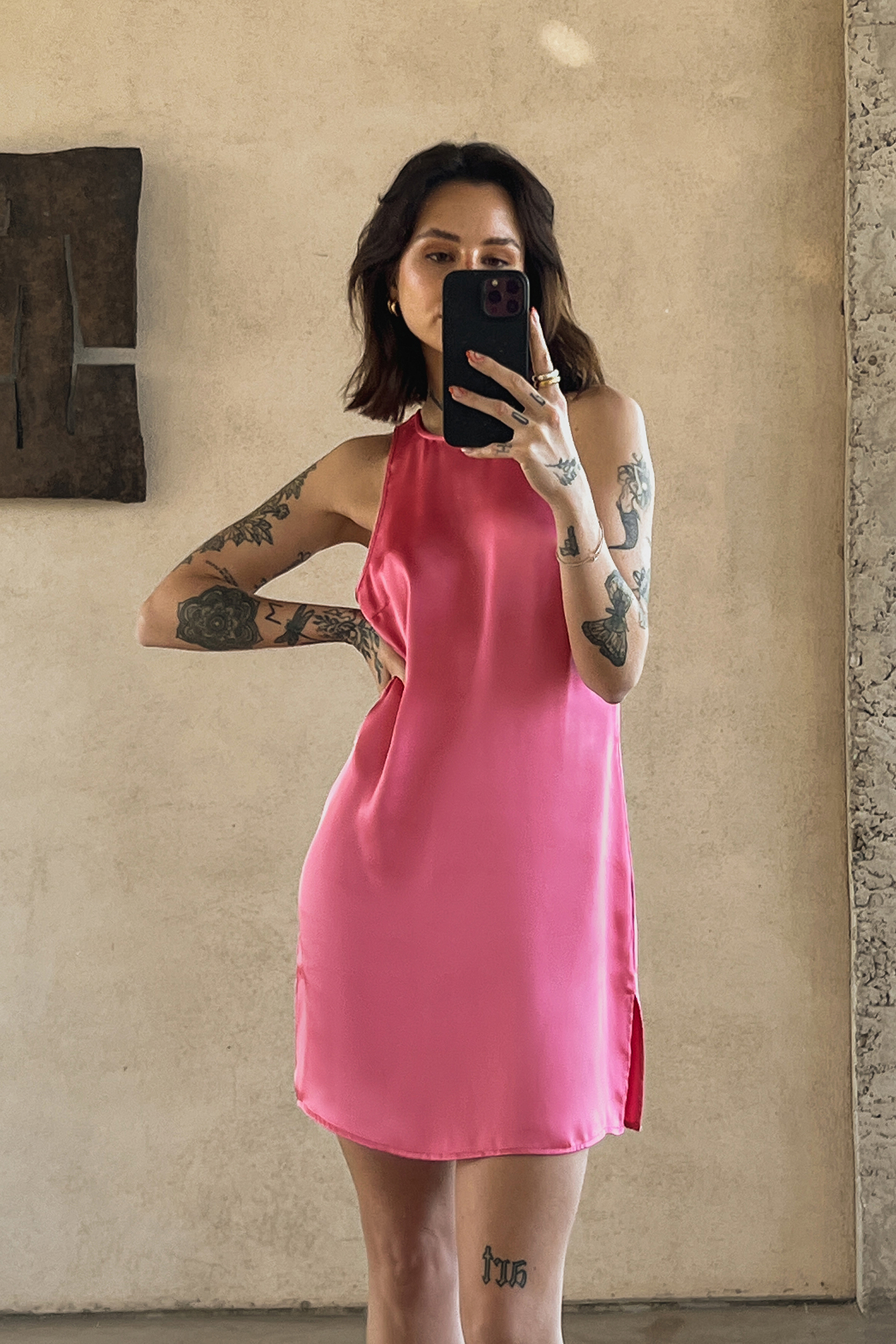 Pink slip dress for summer  Silk dress editorial, Silk slip dress, Slip  dress