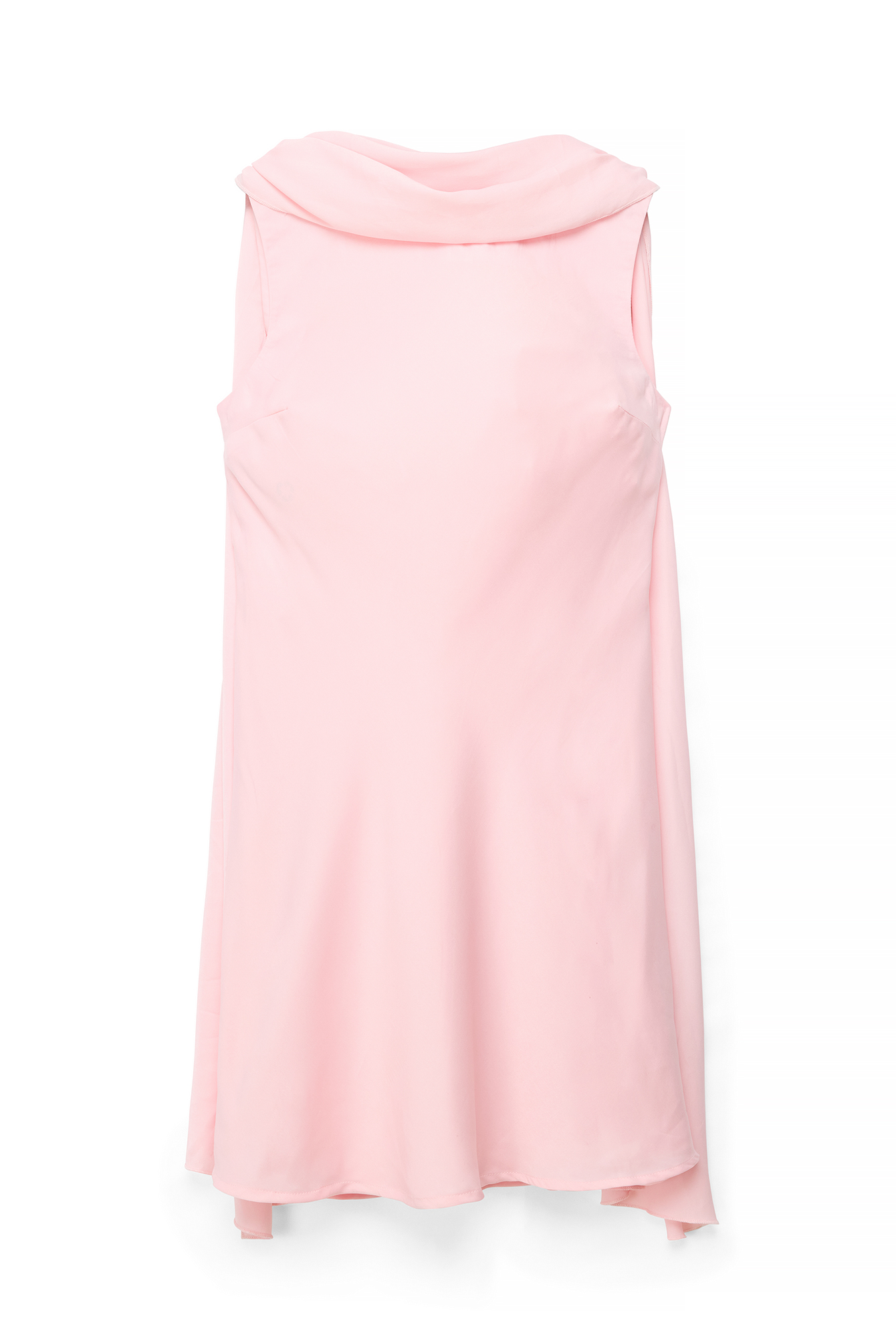Light Pink Miniklänning i satin med scarfdetalj