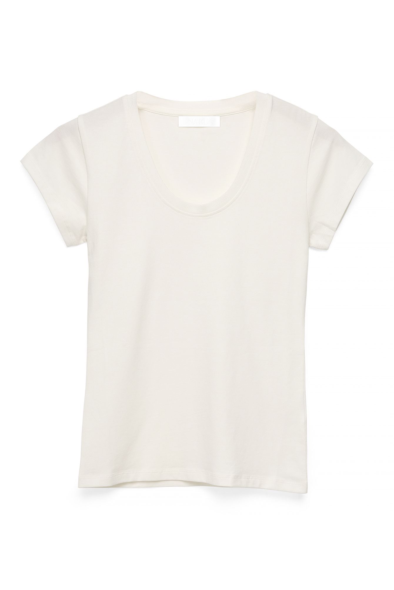 Offwhite Scoop Neck T-Shirt
