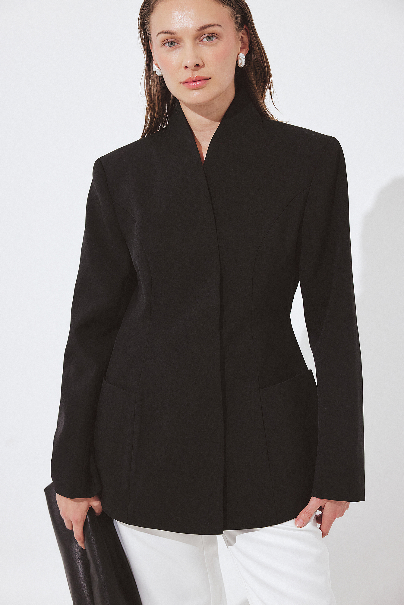 Janka Polliani x NA-KD Getailleerde blazer - Getailleerde blazers - Zwart - EU 34 - NA-KD / NAKD