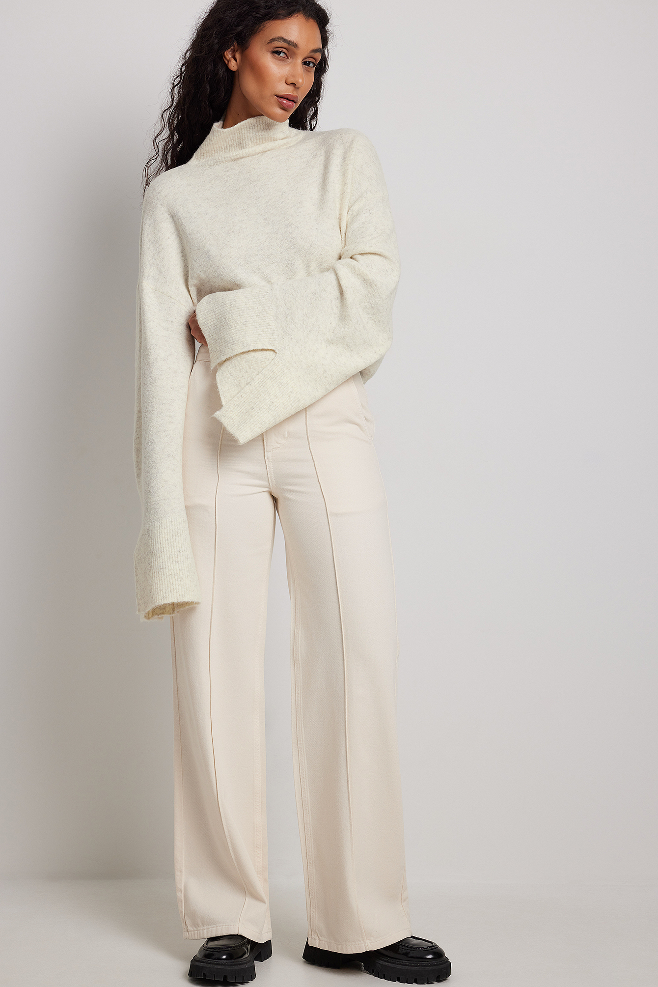 Seam Detail Denim Offwhite | NA-KD