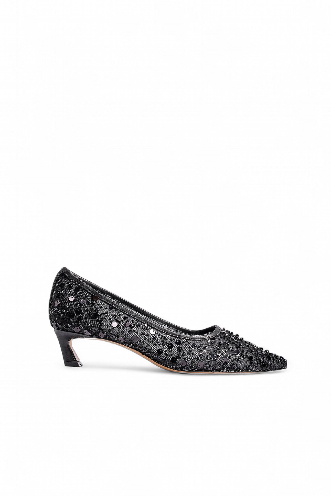 NA-KD Pumps van mesh met pailletten - Schoenen Nieuwjaar - Zwart - EU 36 - NA-KD / NAKD
