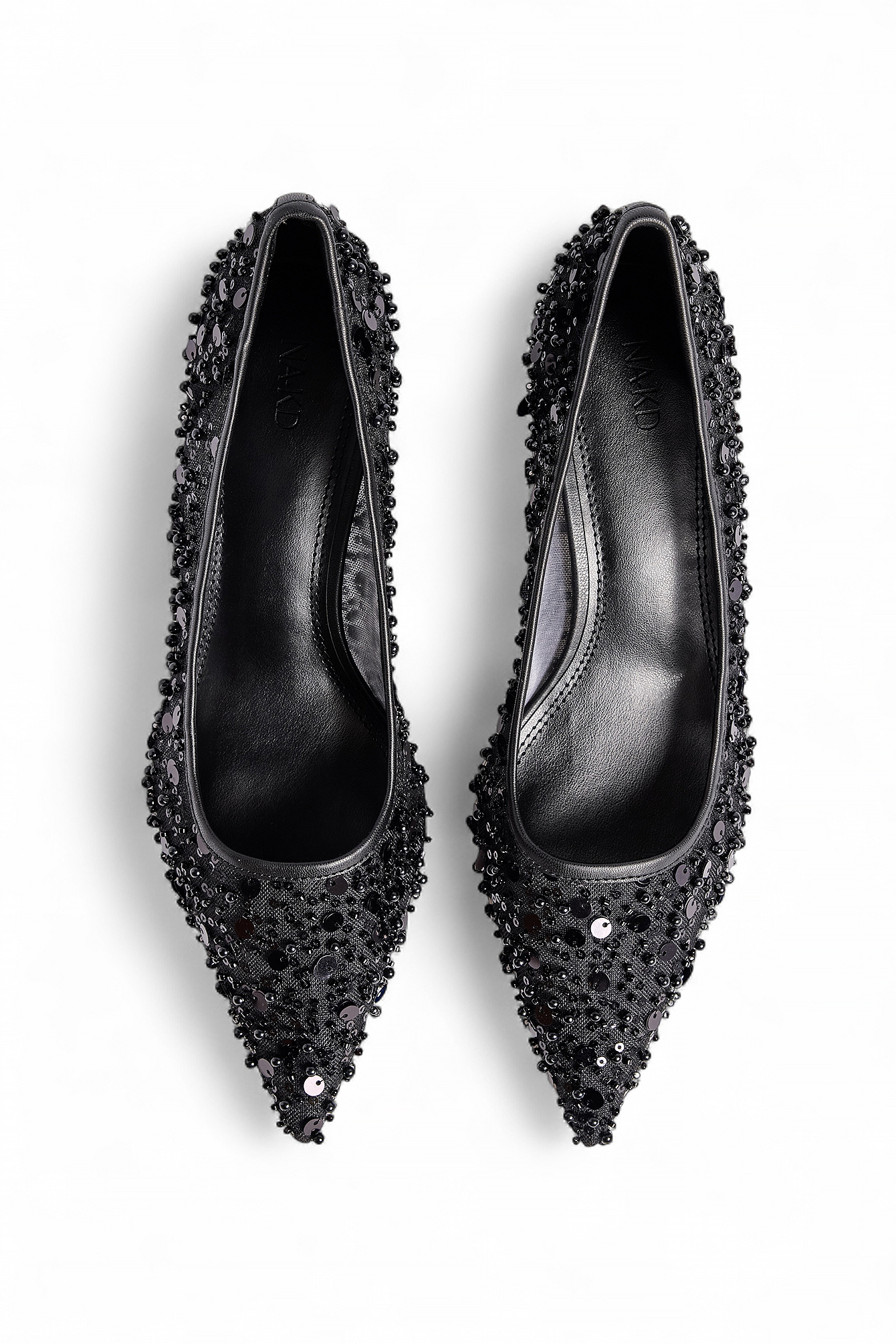 NA-KD Sequin Mesh Pumps - Heels - Black - EU 41 - NA-KD / NAKD