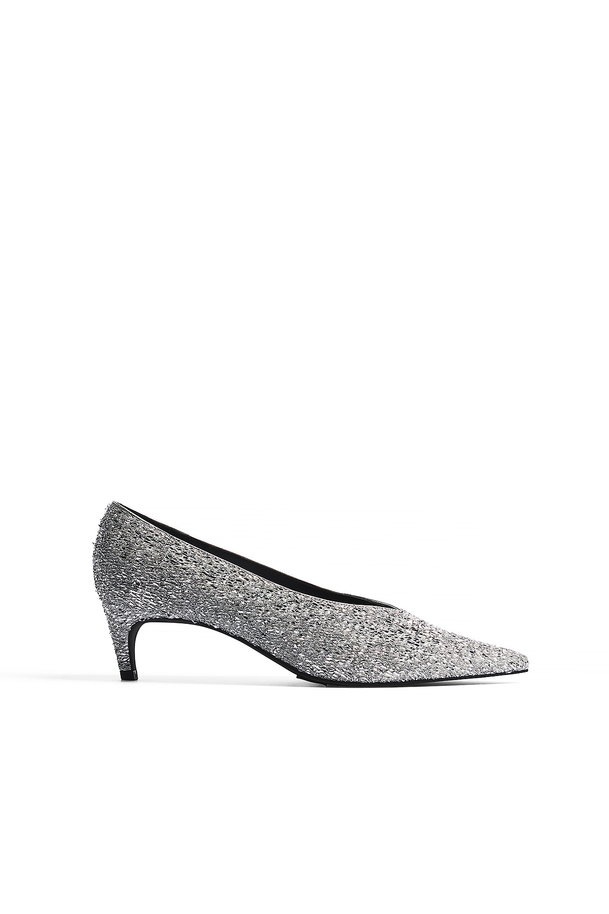 Silver Sequin Pumps