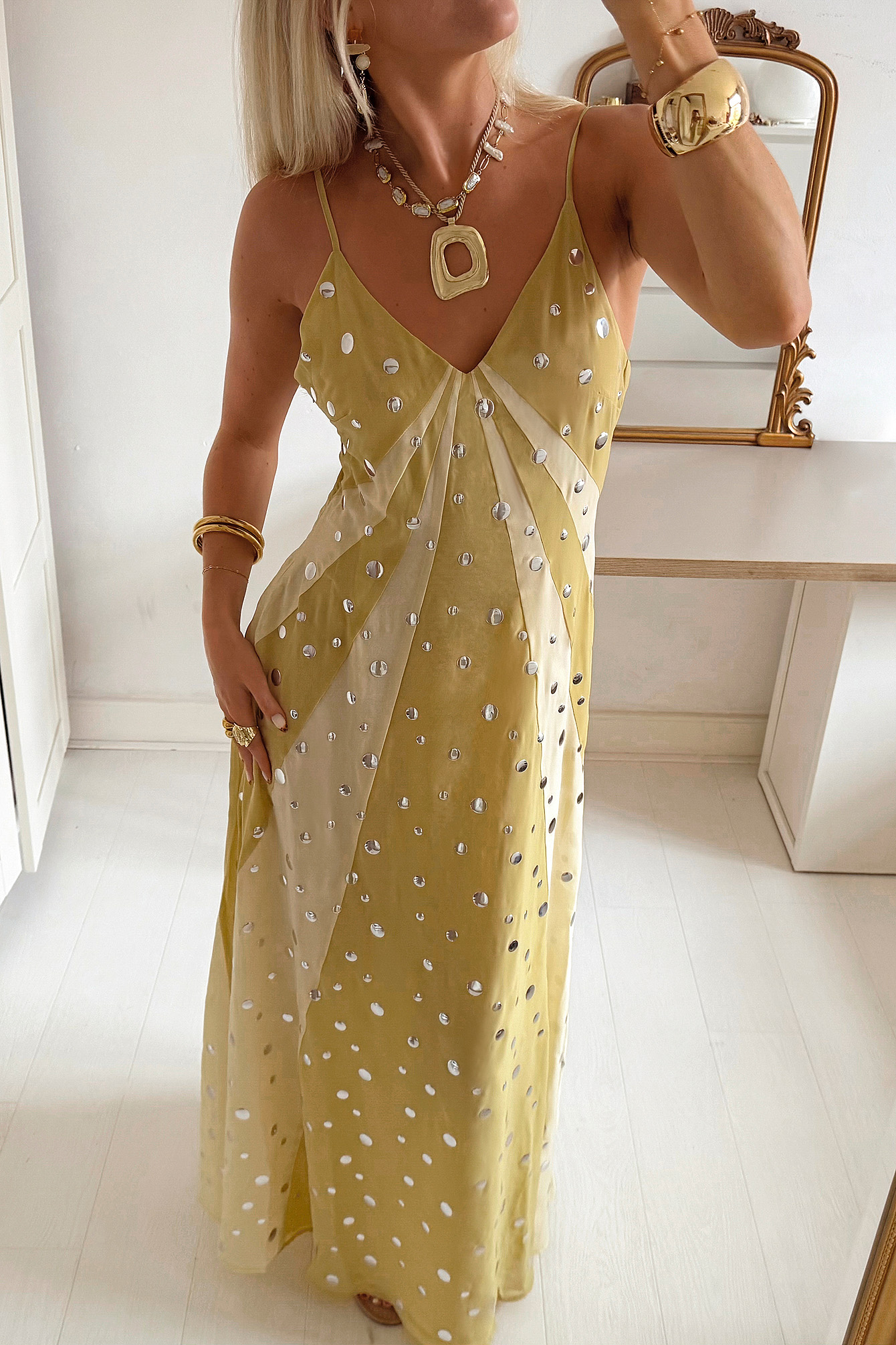 nakd fashion yellow dress Sequins Maxi Dress Yellow