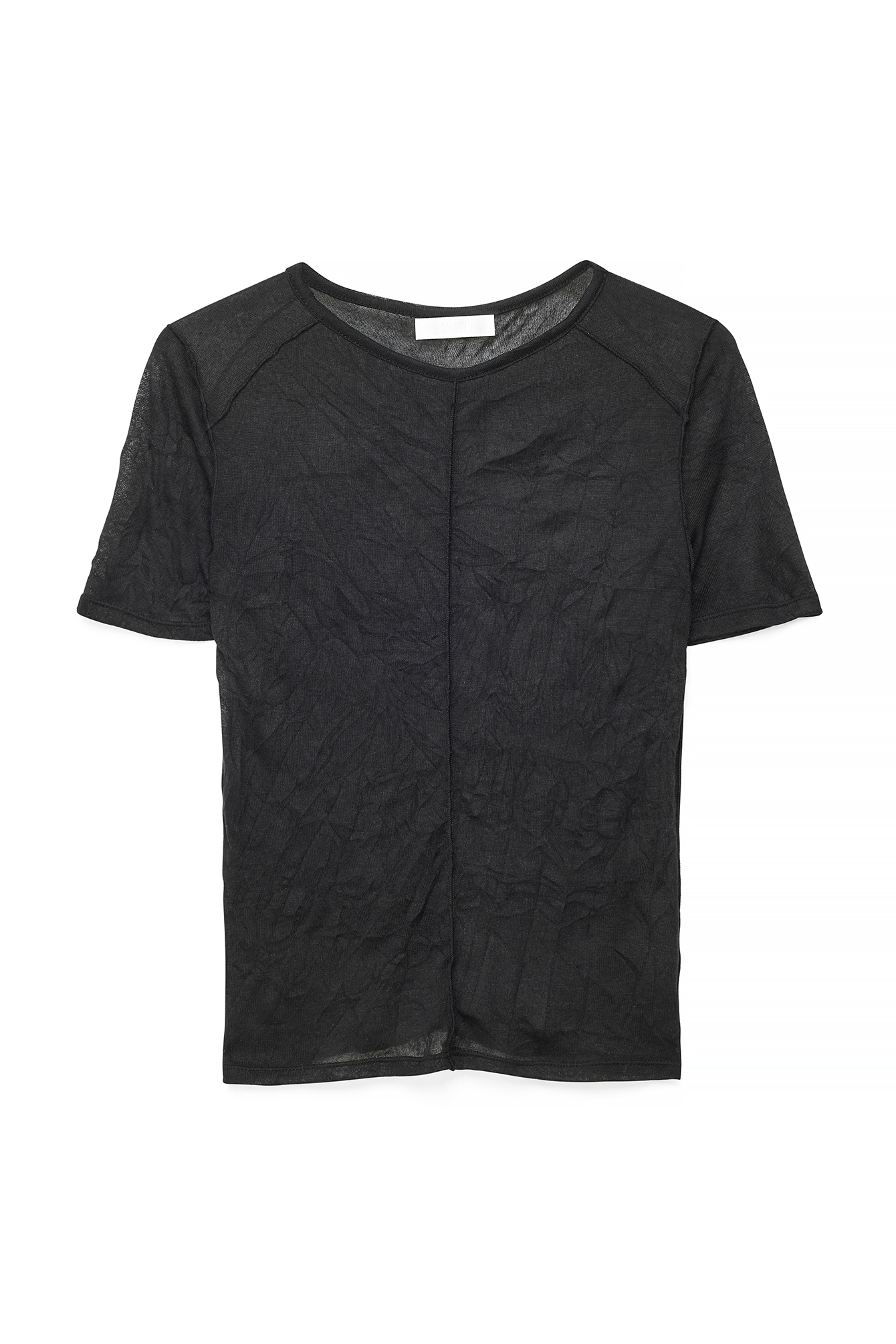 Black Sheer Raglan Top