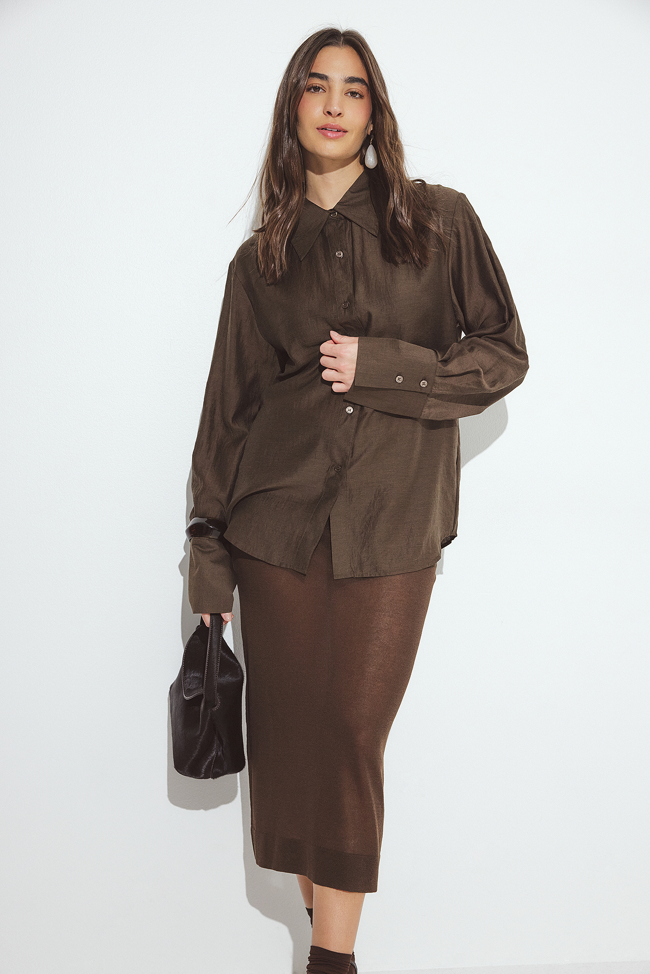 Chemisier Transparent Daytrip Femme - Marron - Taille M - Neuf Avec étiquette