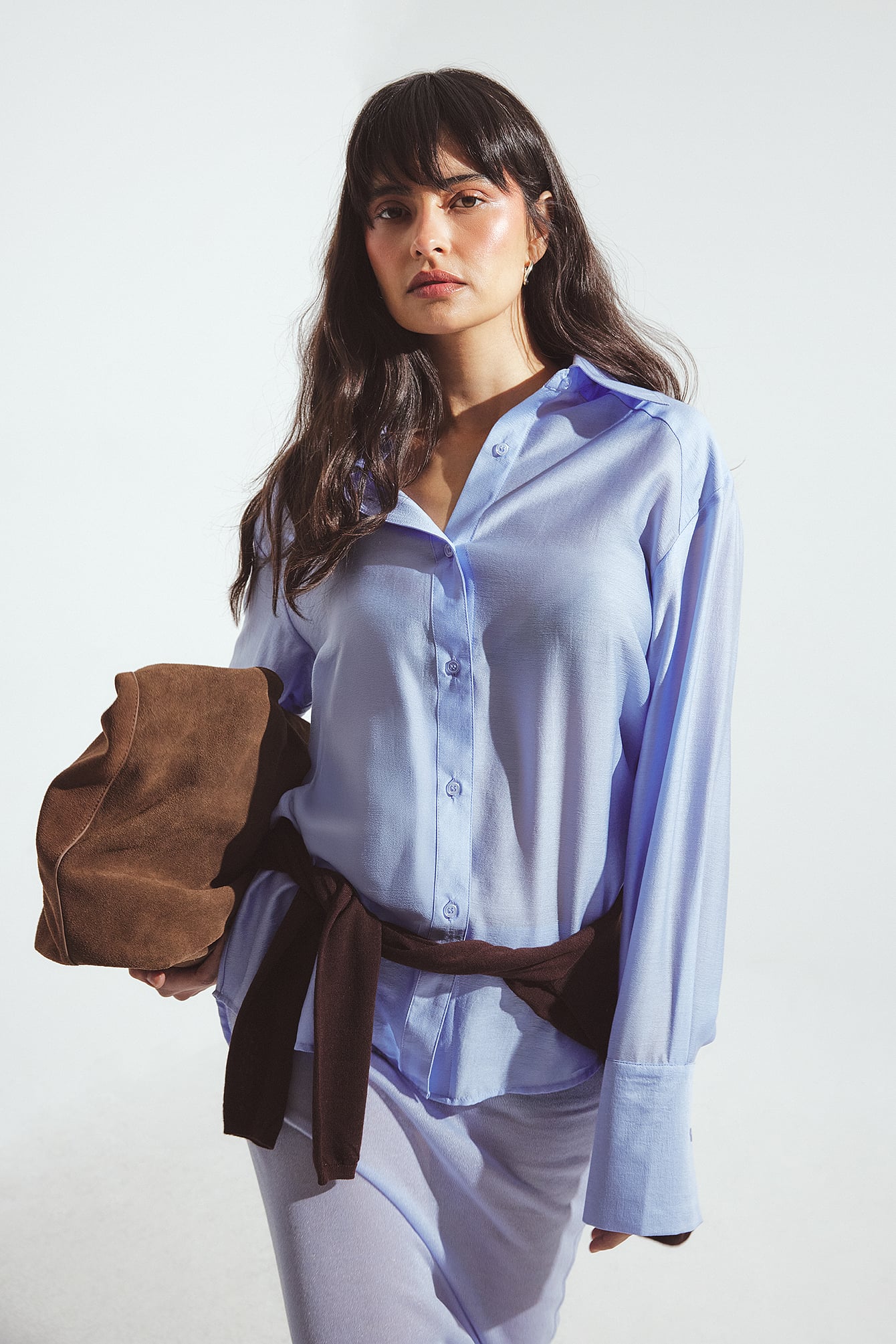 Sheer Shirt - Shirts - Blue - EU 32 - NA-KD / NAKD