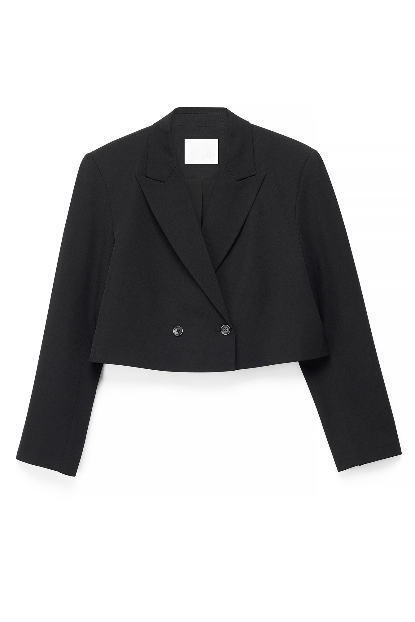 Black Kort oversize dubbelknäppt kavaj