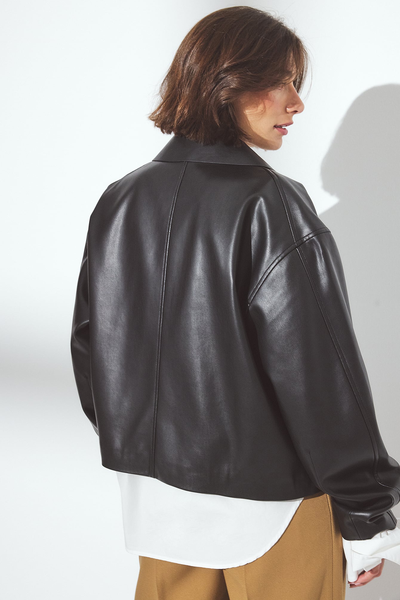 Faux Suede Zip Jacket Brown | NA-KD