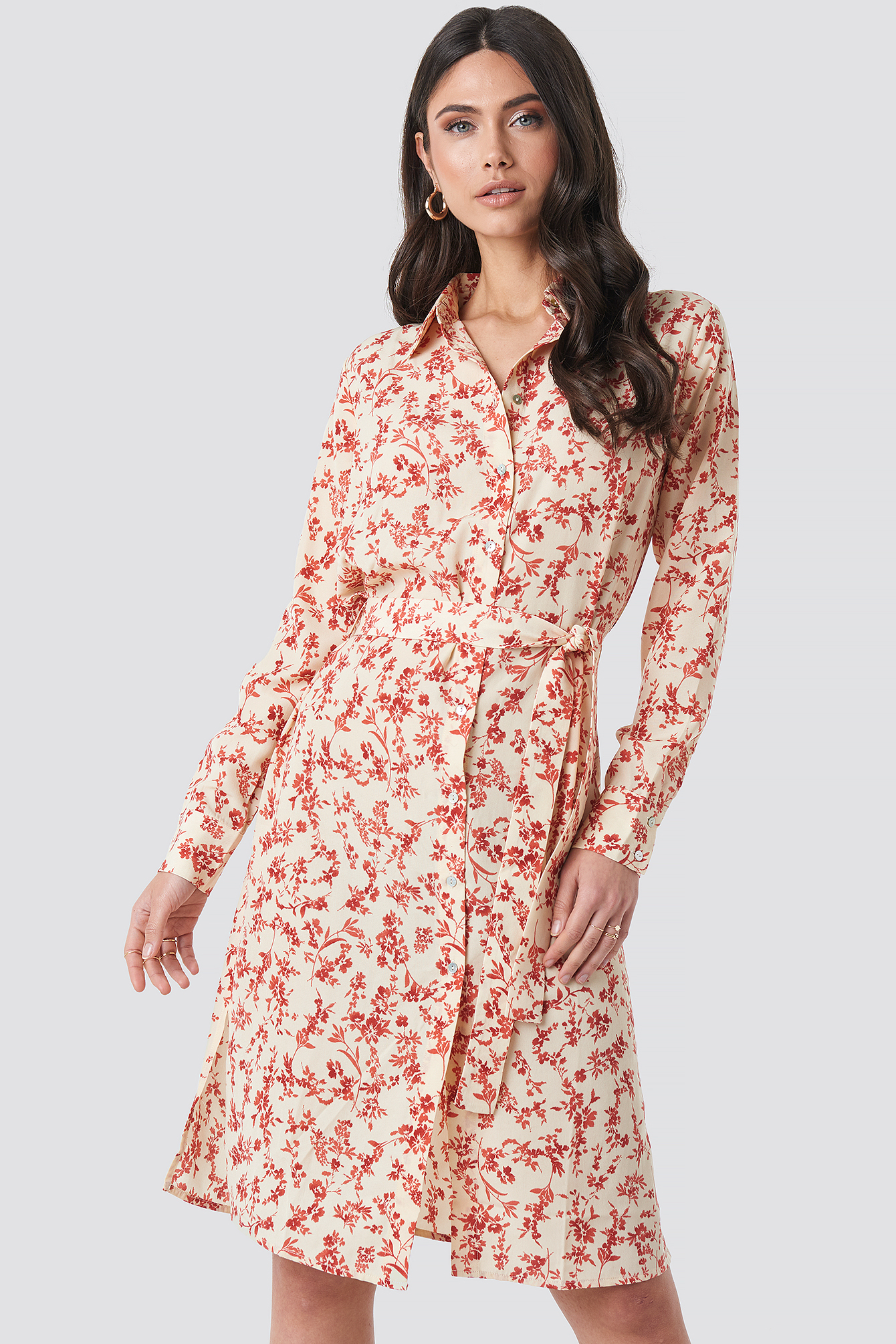 Effi Dress Red Flower