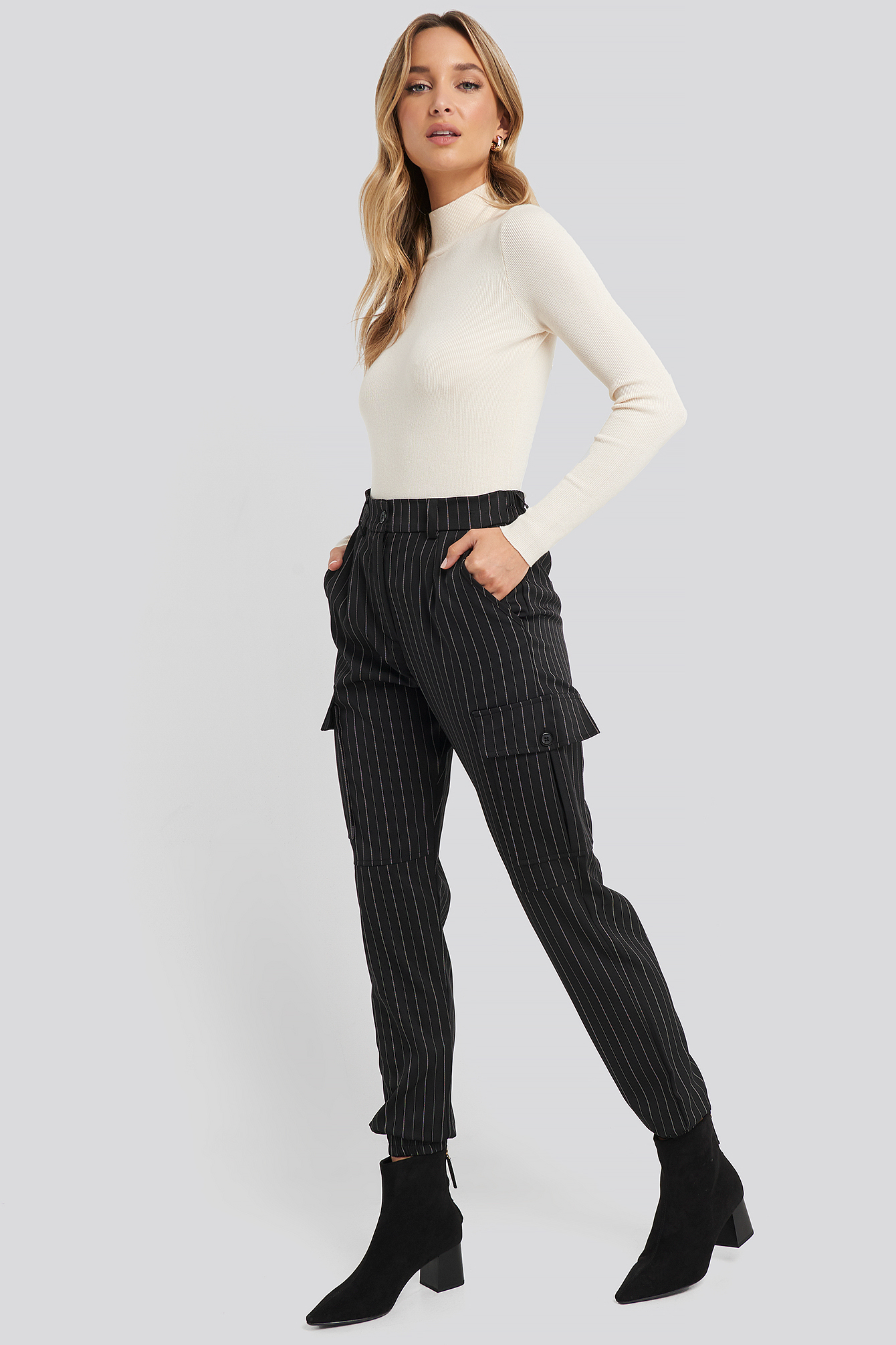 Nia Pants Black/Cream