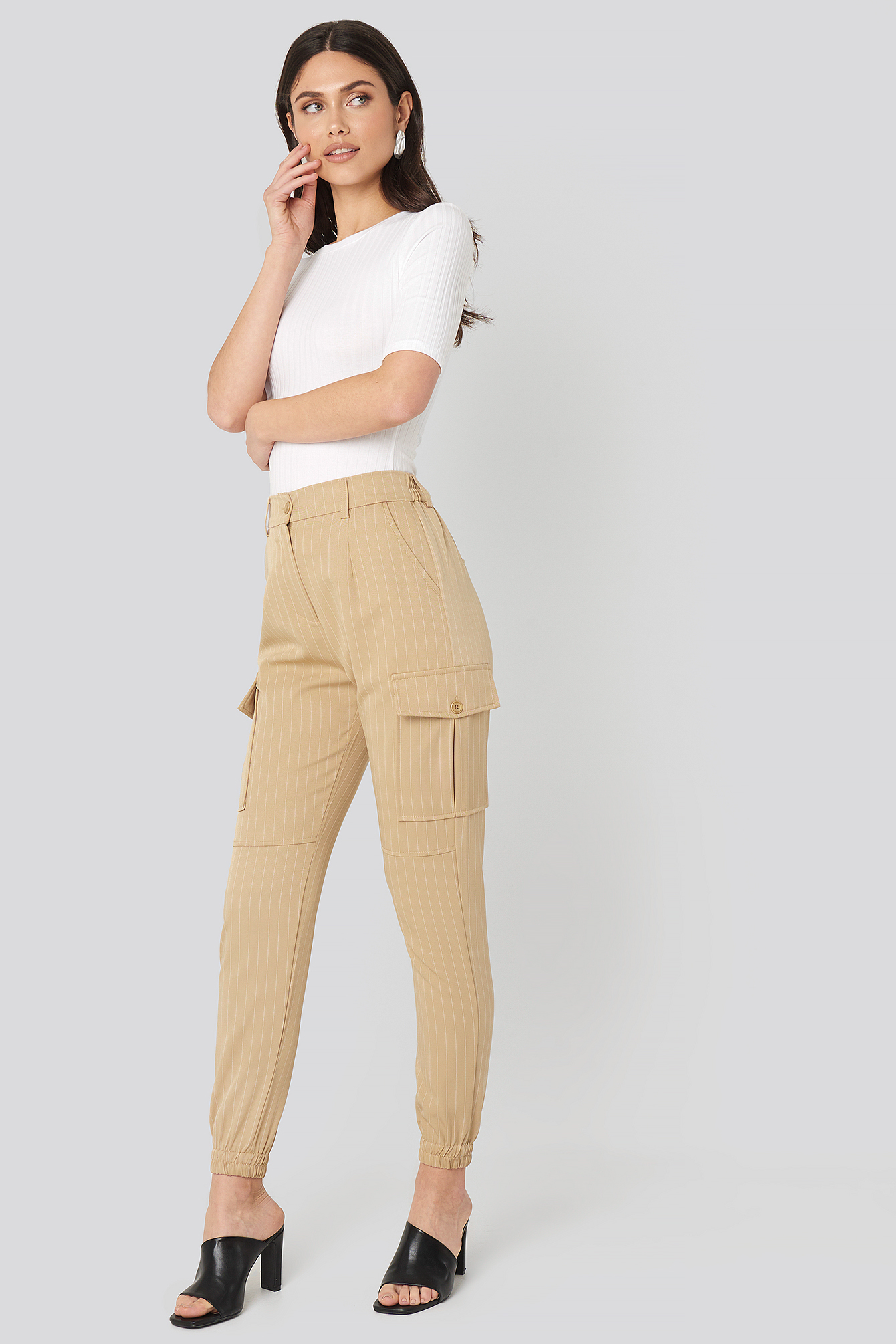 Nia Pants Camel/Cream