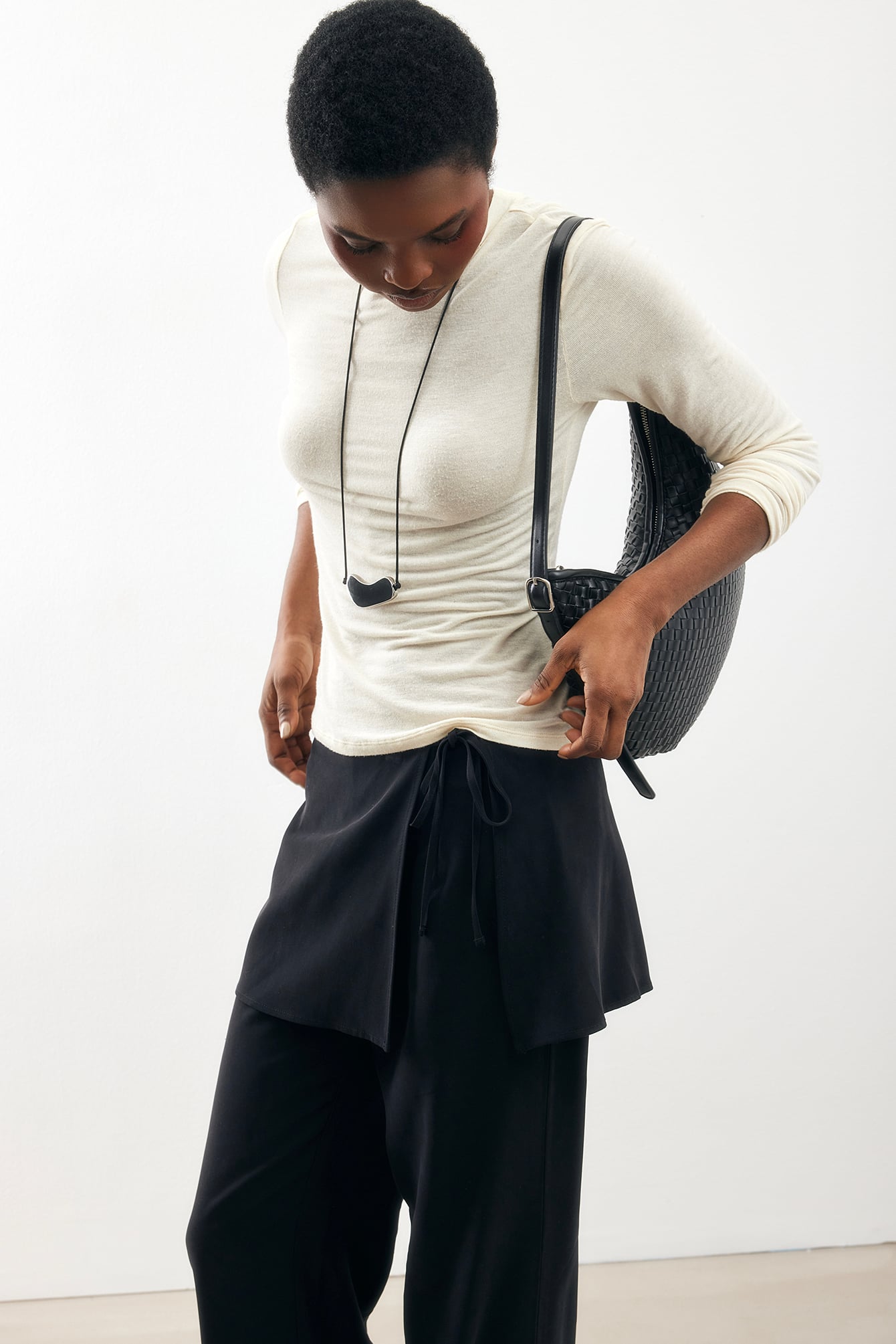 Skirt Detail Wide Leg Pants - Wide Leg Pants - Black - EU 32 - NA-KD / NAKD