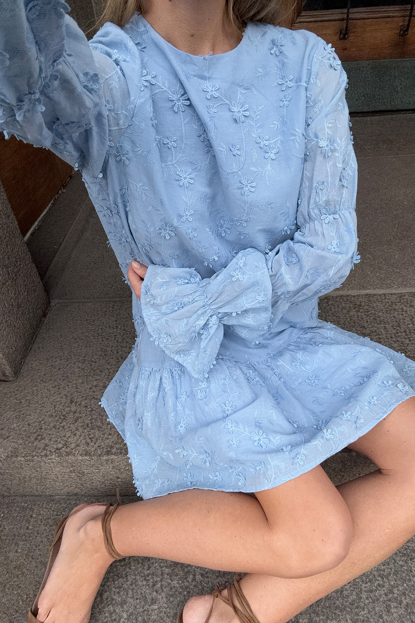 Dress with sleeve details