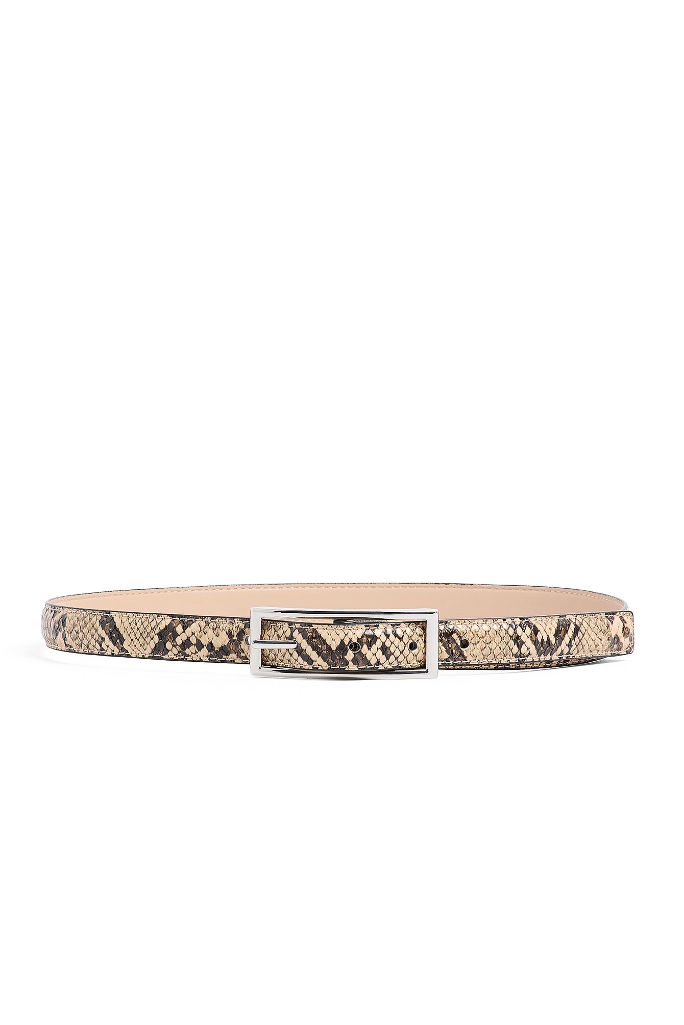 Slim buckle belt