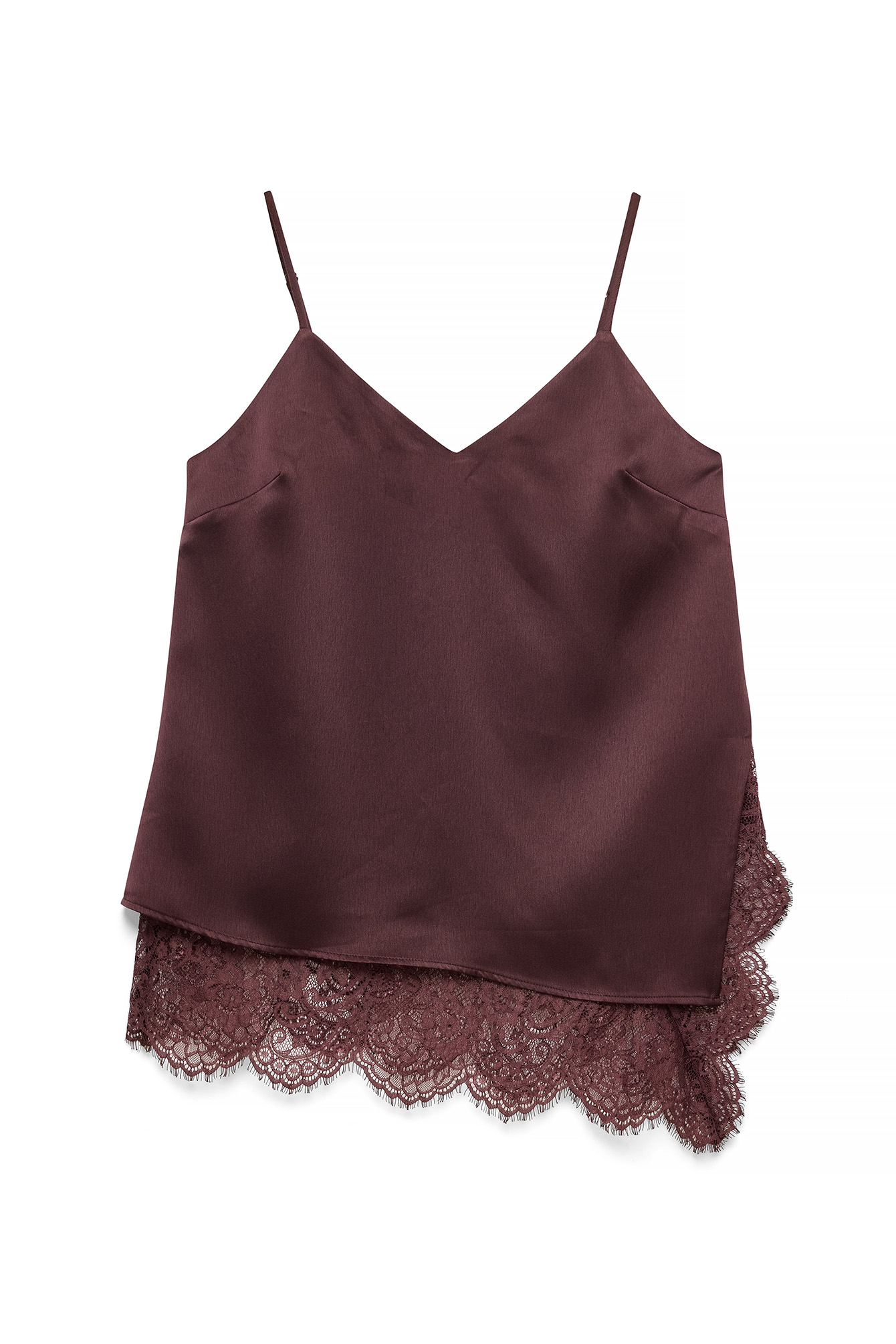 Slit Detail Lace Camisole